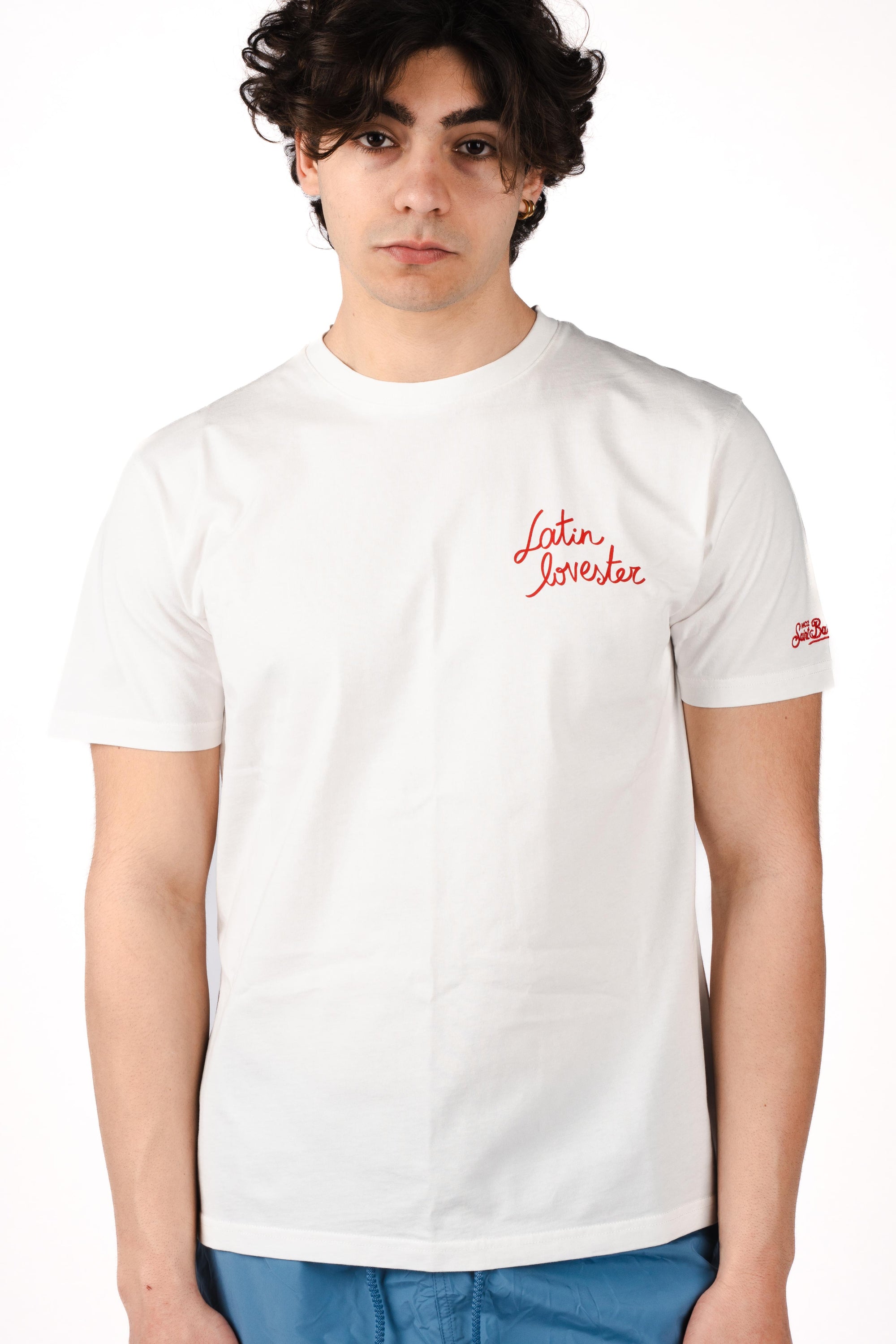 T-shirt Portland bianca con stampa PRL0002 04307L MC2 SAINT BARTH 