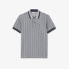 Polo dal taglio classico in jacquard con monogramma