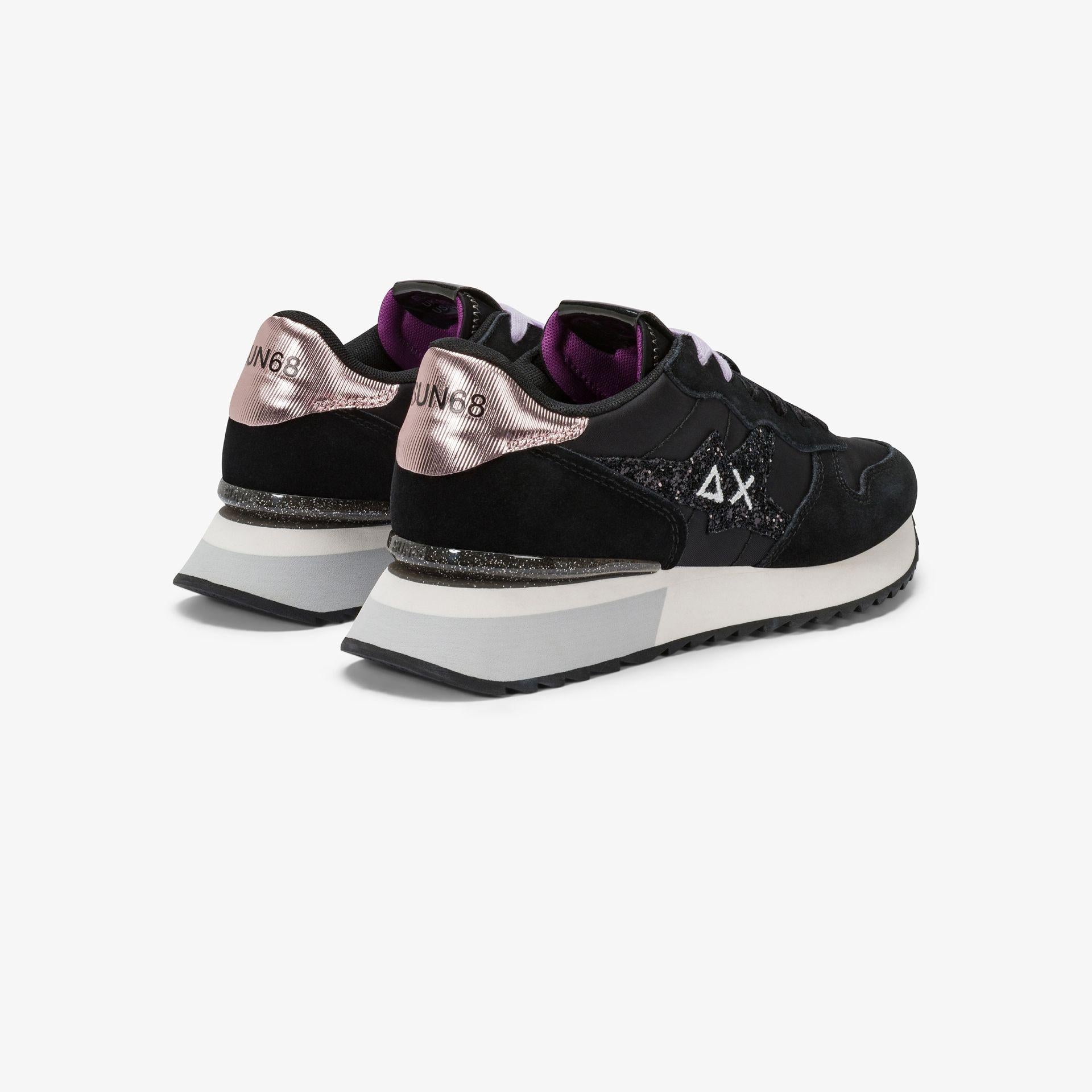 Sneaker Stargirl Glitter in nylon e suede Z45217 11 SUN68 SHOES 