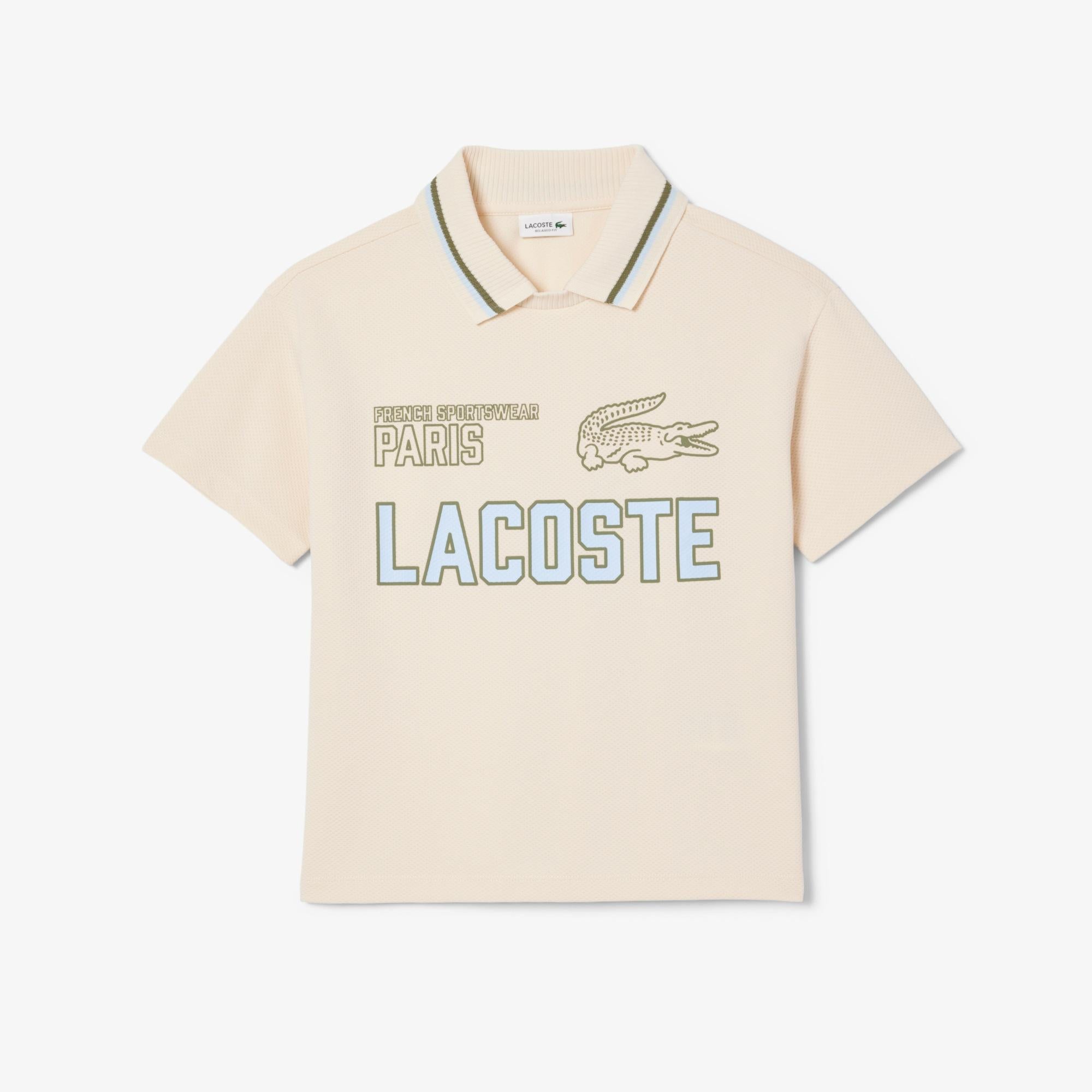 Polo con doppio colletto in mesh stampato DJ2001 XFJA LACOSTE 