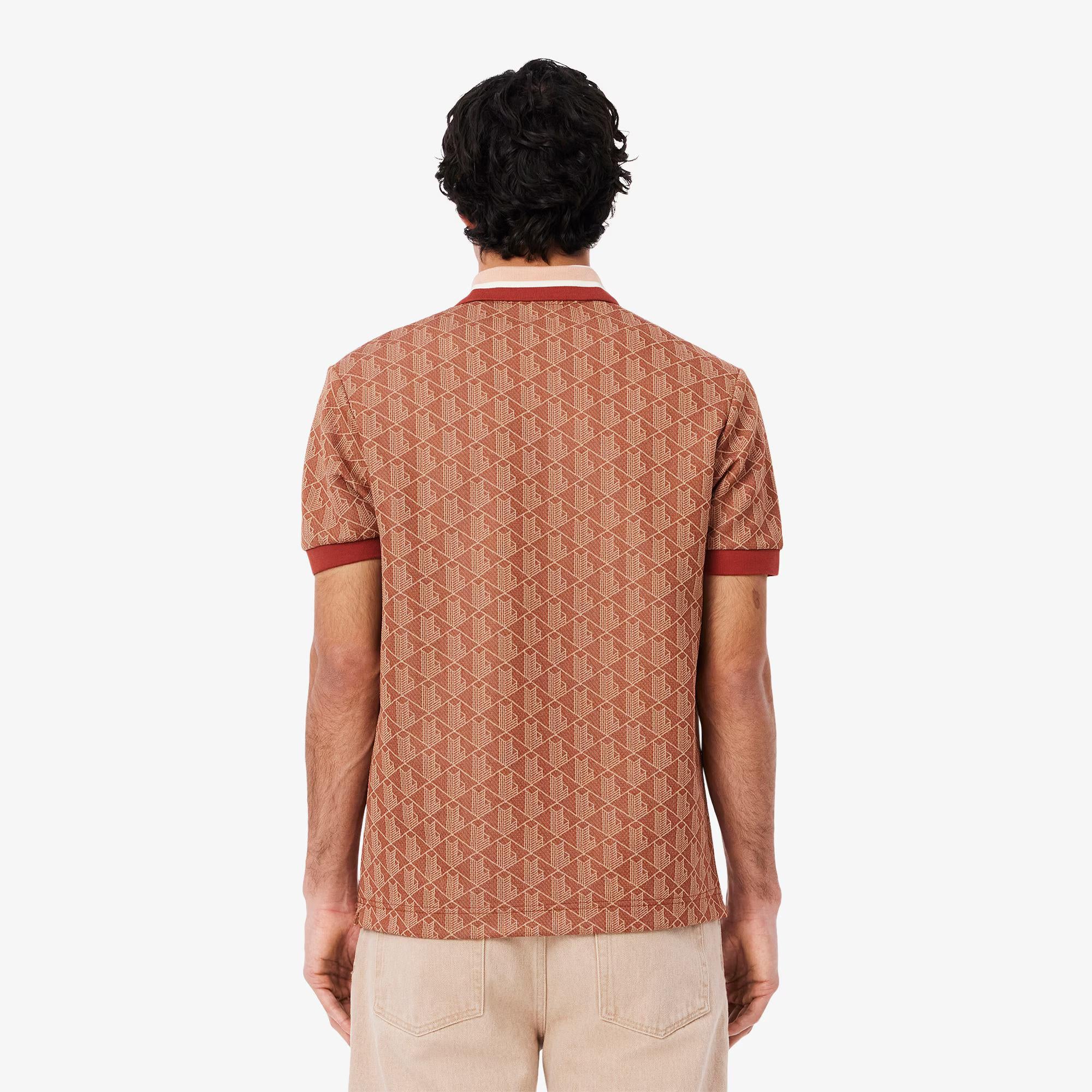 Polo in jacquard con monogramma DH1417 GTI LACOSTE 