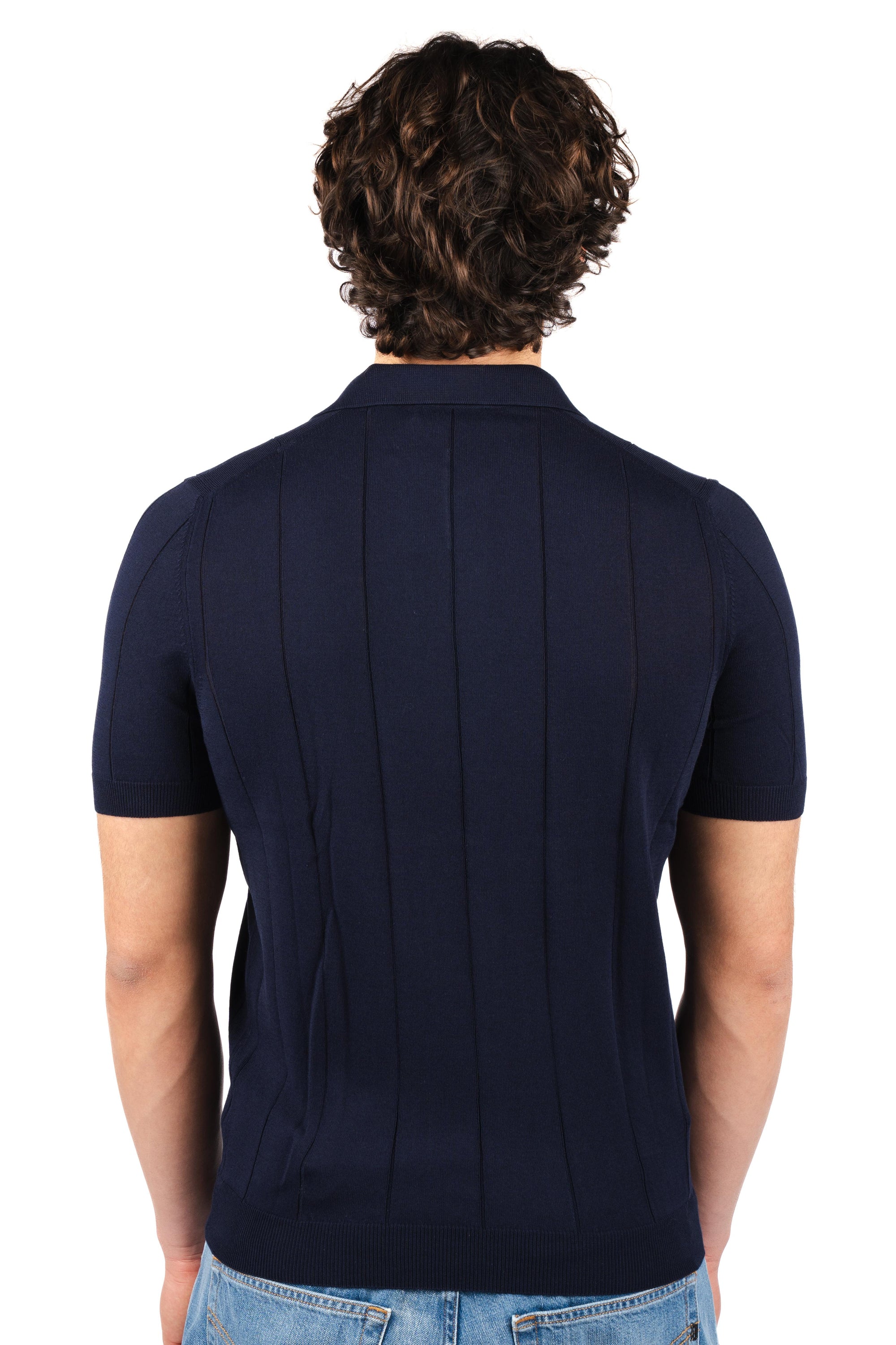 Polo in jacquard di cotone 57191/20660 598 GRAN SASSO 