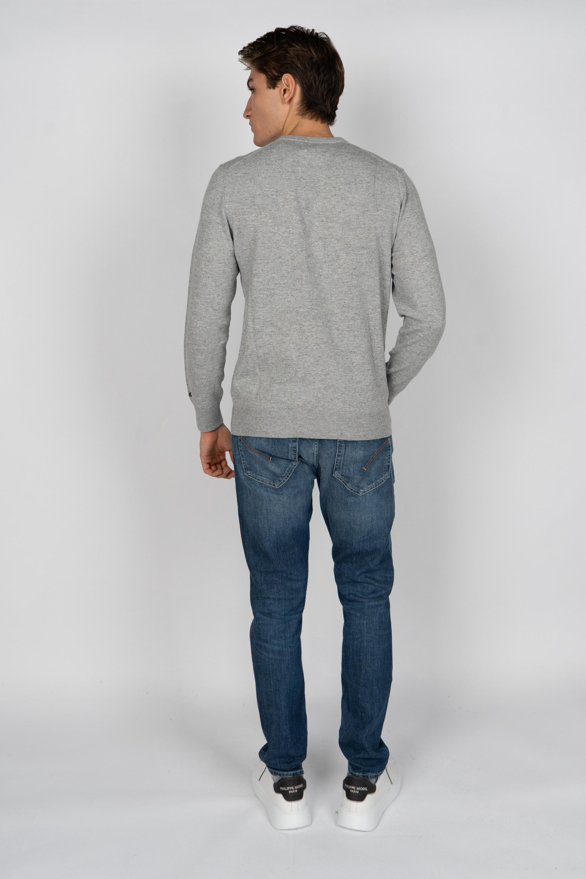 Maglione a girocollo Heron Light con ricamo Orologio HER0024 03126I MC2 SAINT BARTH 