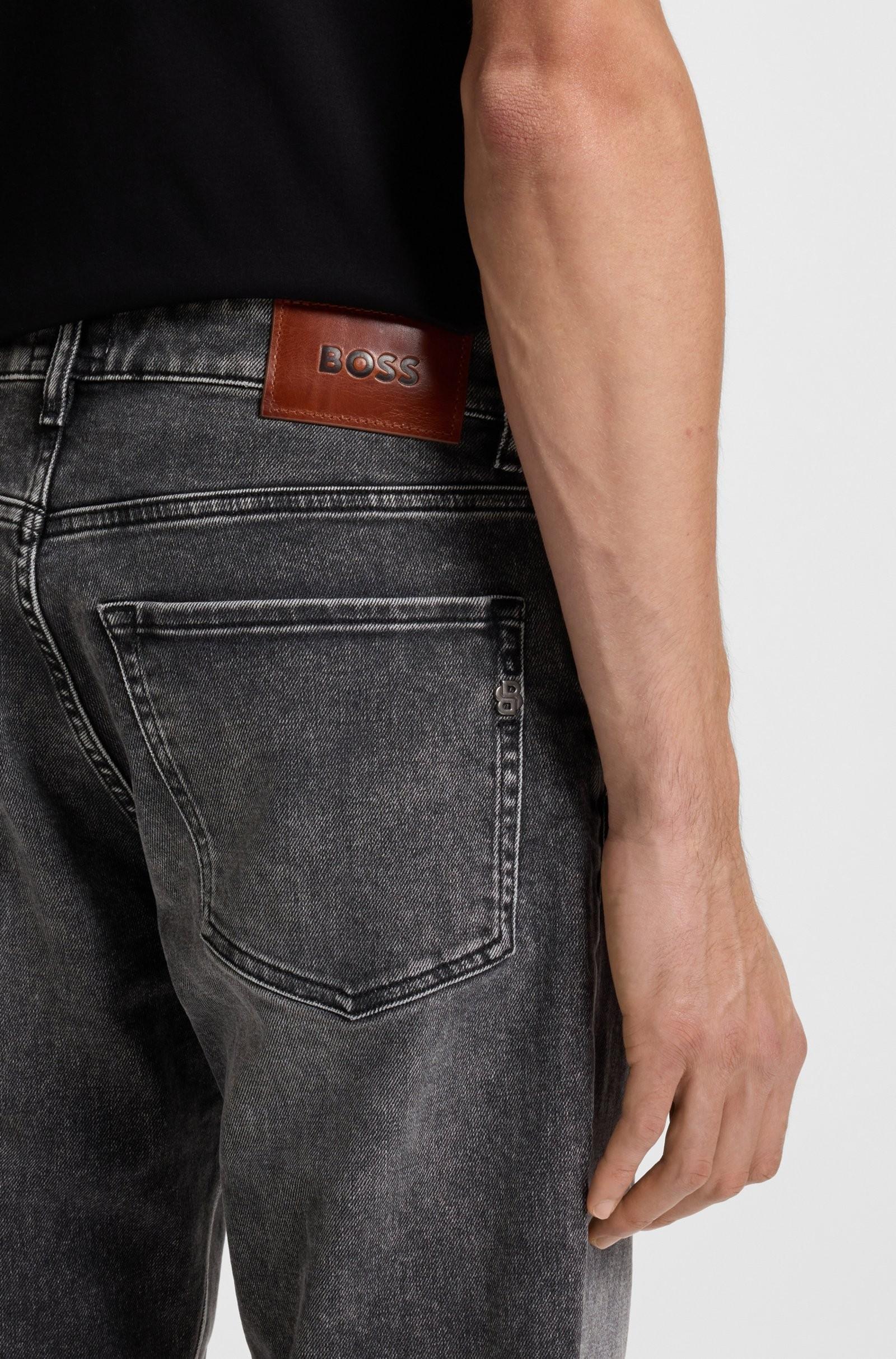 Jeans Maine regular fit in comodo denim elasticizzato grigio 50549809 009 BOSS 