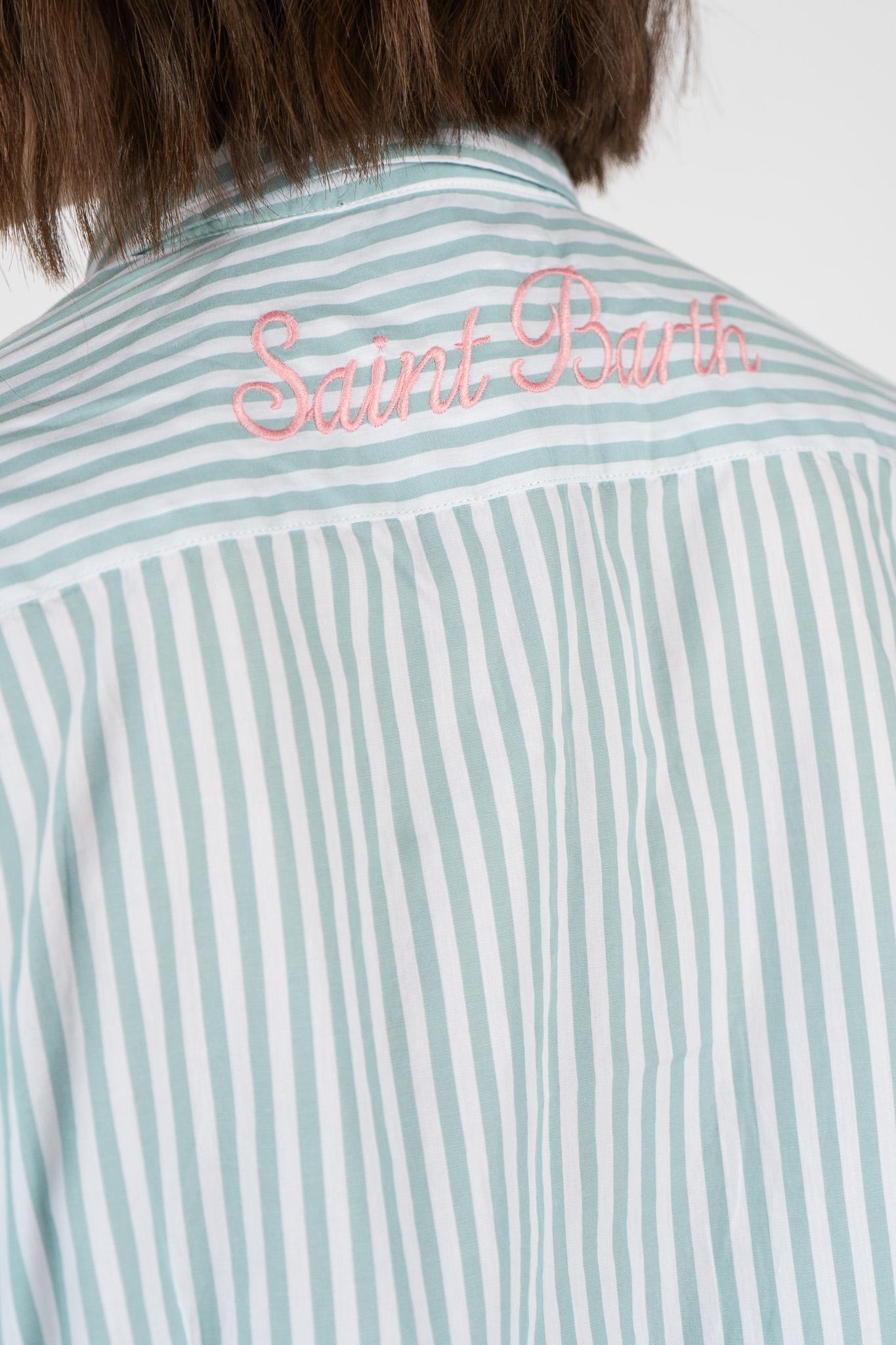 Camicia a righe con colletto button-down MDH001 00722L MC2 SAINT BARTH 