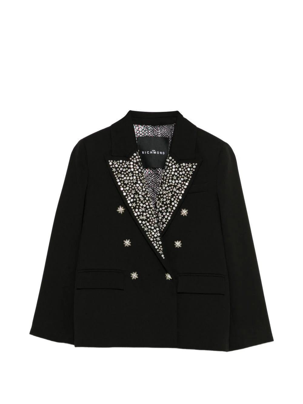 Giacca con decorazione a stelle RGP26108GC BLACK RICHMOND 