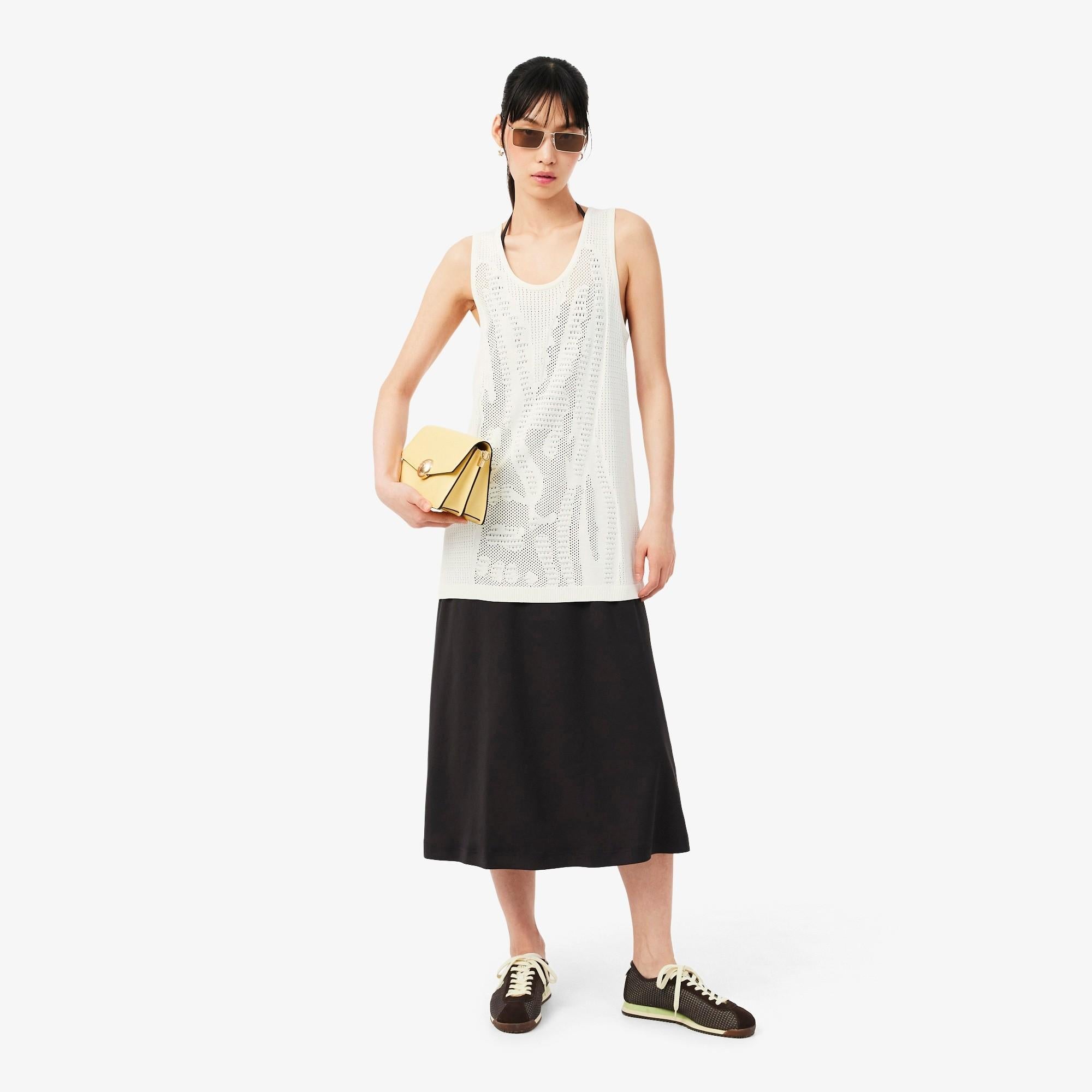 Canotta in mesh lavorata all'uncinetto AF9854 70V LACOSTE 