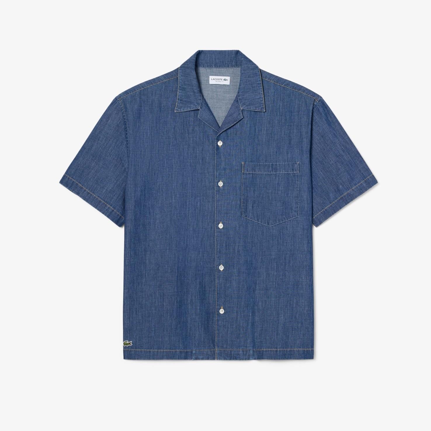 Camicia in denim a collo aperto relaxed fit CH1869 MK9 LACOSTE 