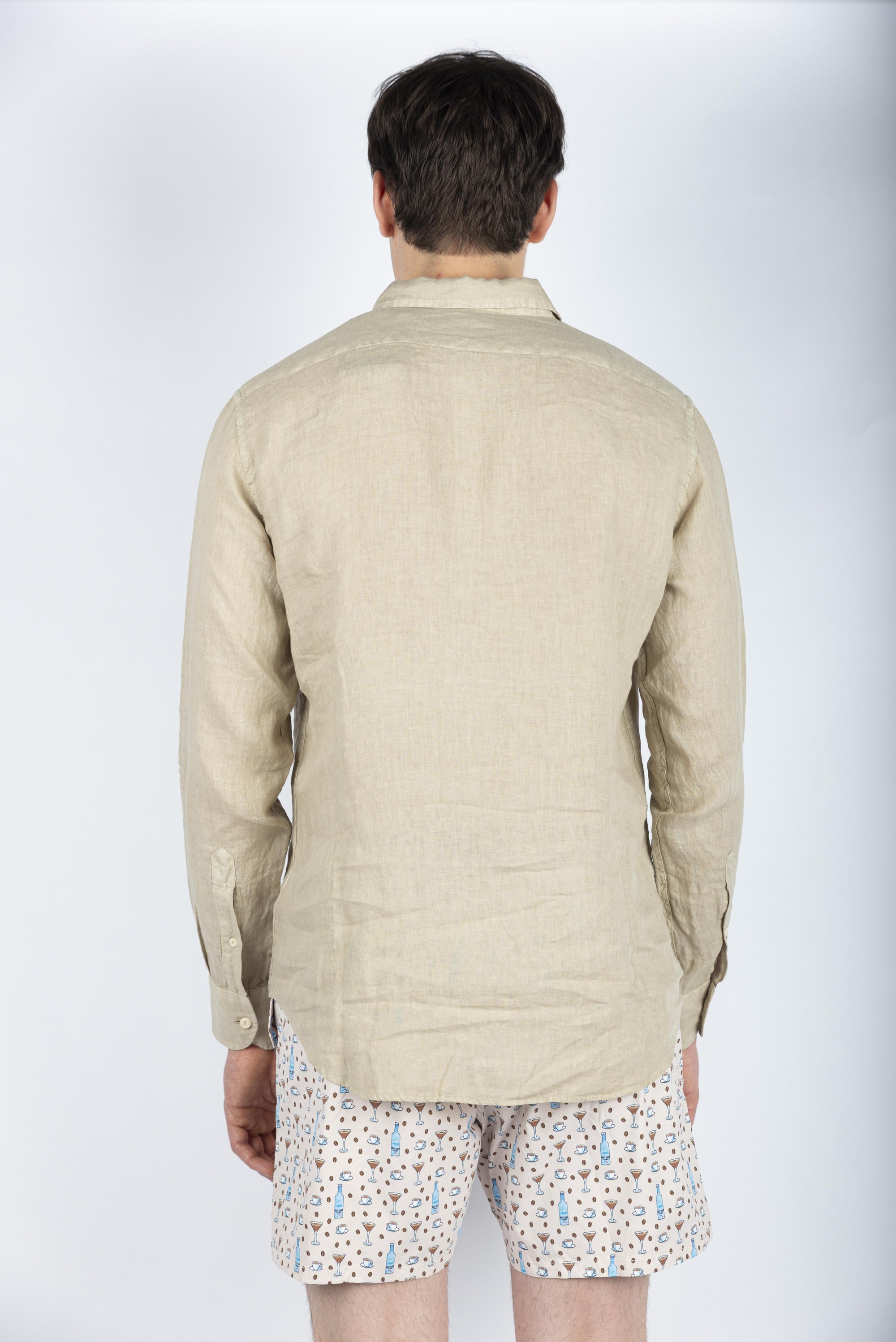 Camicia Cuba in lino beige CUB0001 00275H MC2 SAINT BARTH 