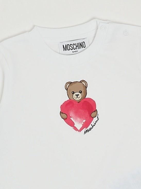Abito neonato con stampa MDV0DJLAA02 10101 MOSCHINO BABY 