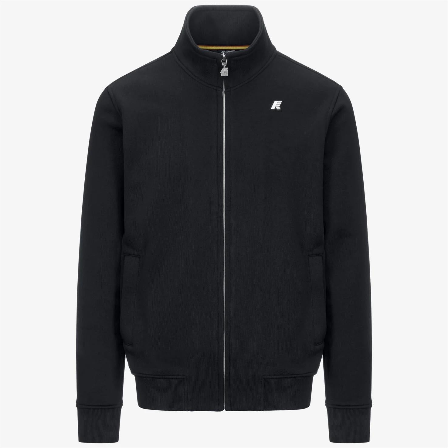 Giacca in pile casual da uomo blu con collo alto e tasche K31366W K89 K-WAY 