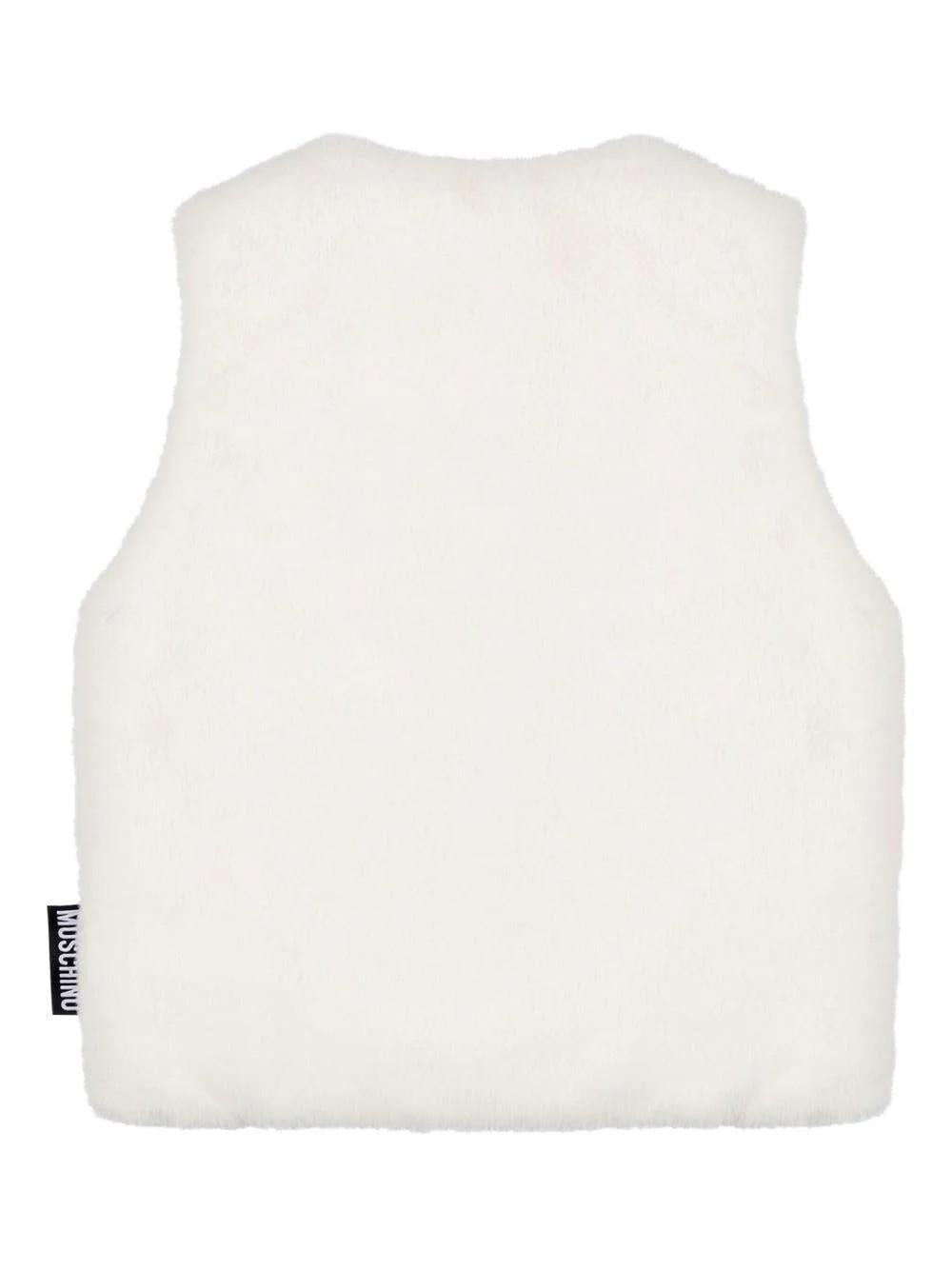 Gilet con stampa Teddy Bear HDS052LIA02 10063 MOSCHINO KID 