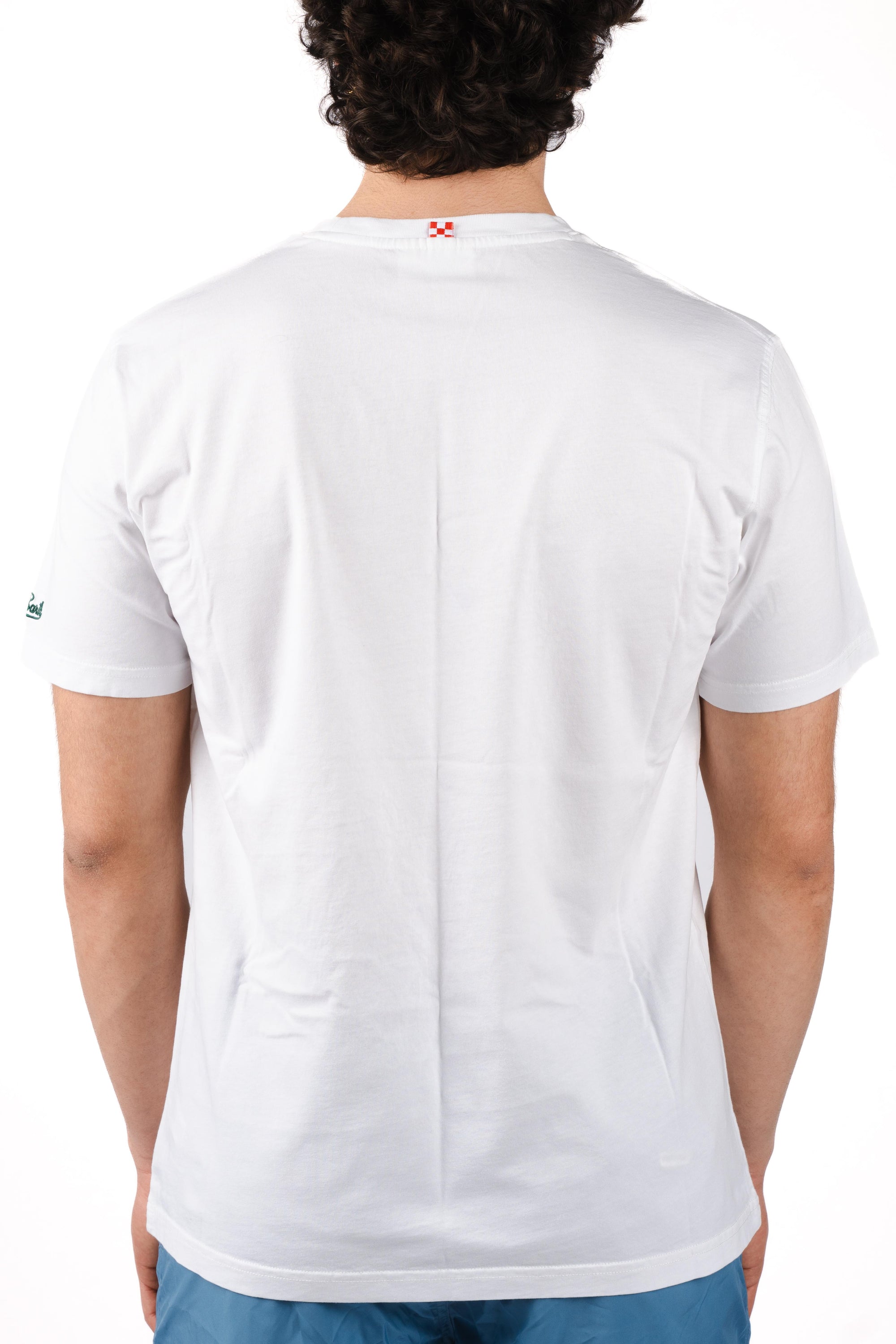 T-shirt Portofino bianca con ricamo Cedro Alle Tentazioni POT0001 00440L MC2 SAINT BARTH 