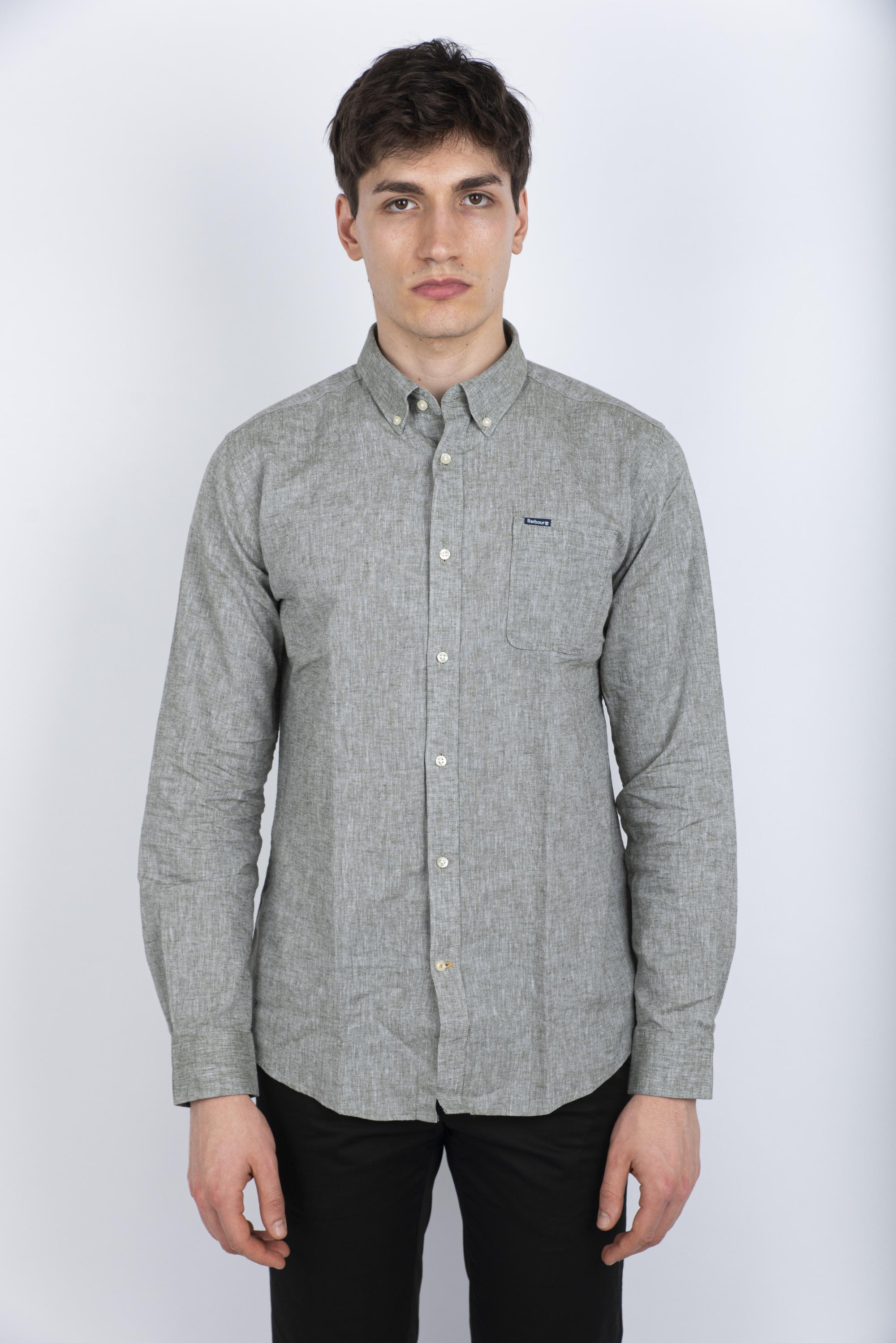 Camicia sartoriale Nelson oliva Barbour MSH5090 OL31 BARBOUR 