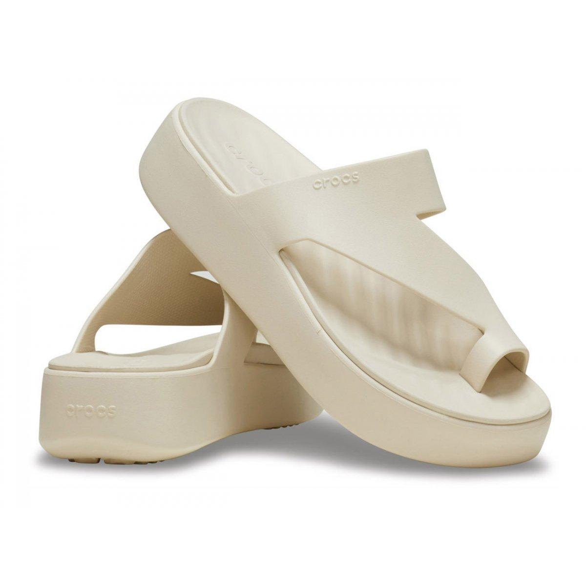 Getaway Platform Toe Loop Donna Sandstone CR210834 SDST CROCS 