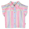 Striped Shirt With Ruffled Sleeves