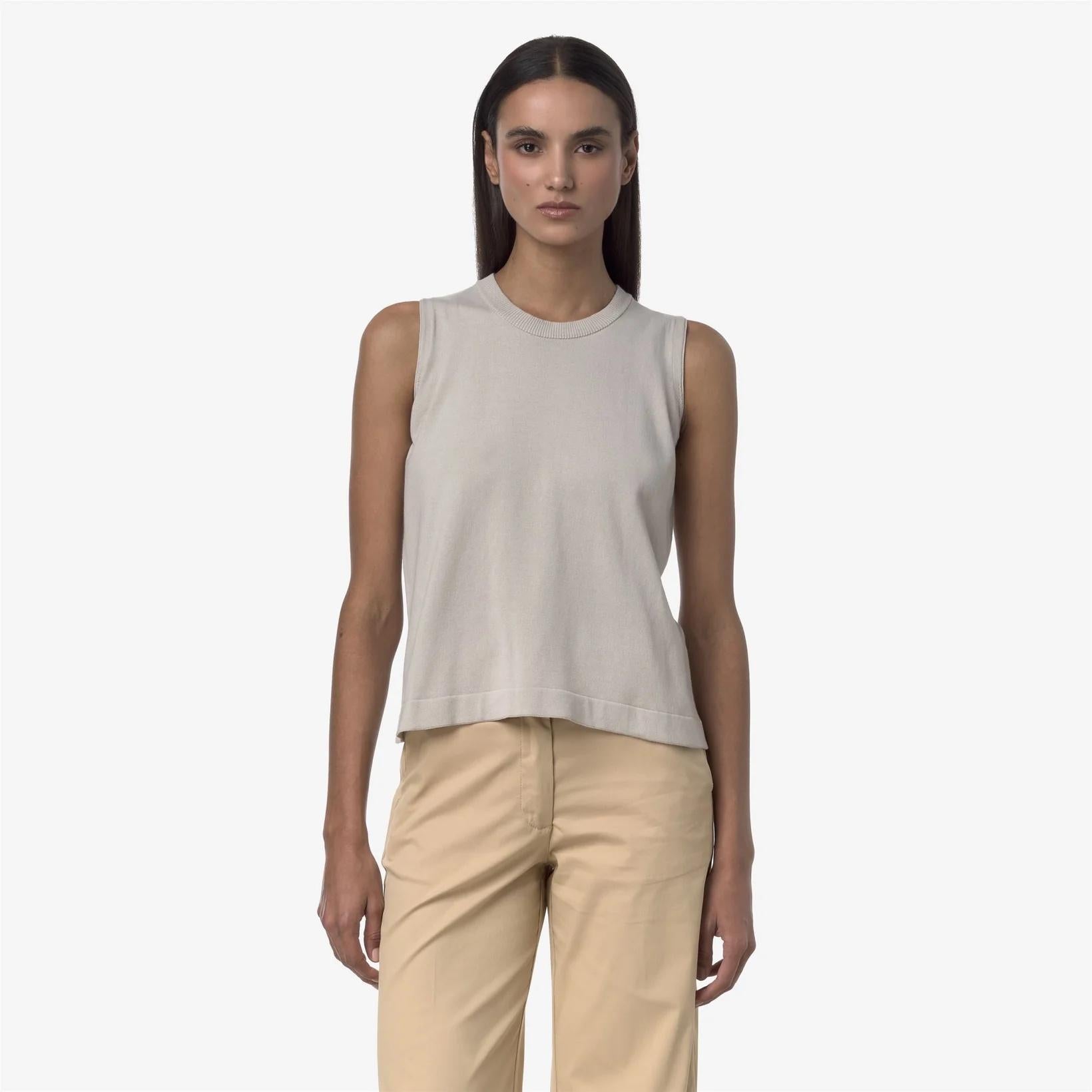 Gilet Geri in maglia donna beige K61276W 634 K-WAY 