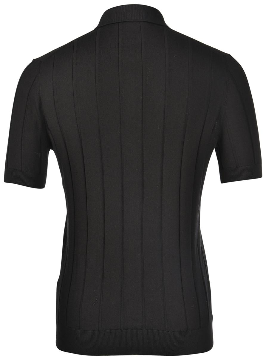 Camicia in maglia a coste nero 57143/20634 099 GRAN SASSO 