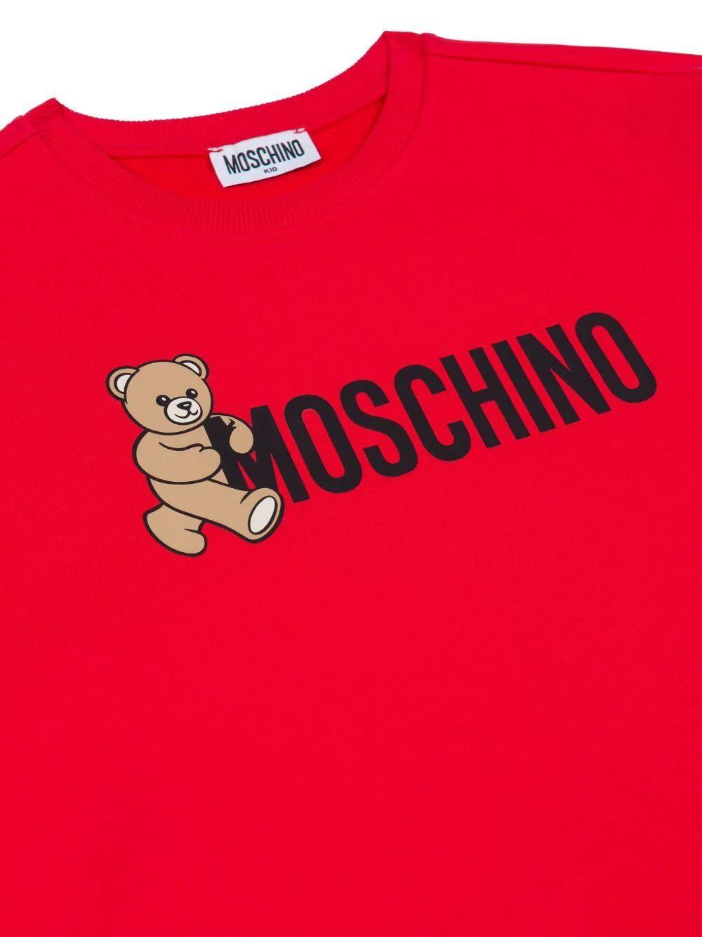 Abito con stampa Teddy Bear HDV0GYLCA83 50109 MOSCHINO KID 