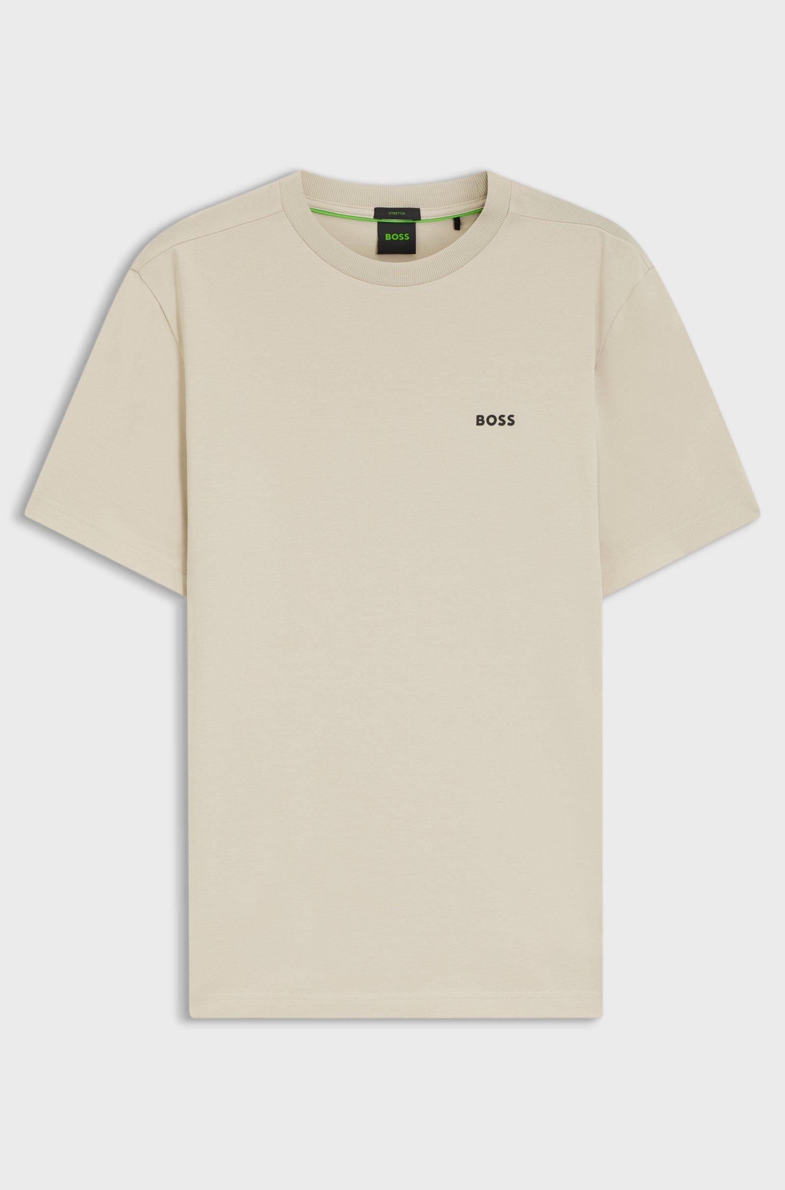 T-shirt in cotone elasticizzato con logo 50506373 275 BOSS 