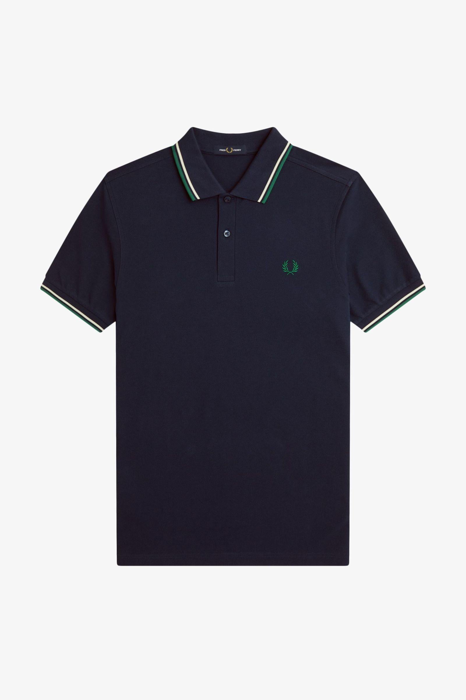 Polo pique&#39; con doppia riga M360053 Y30 FRED PERRY 