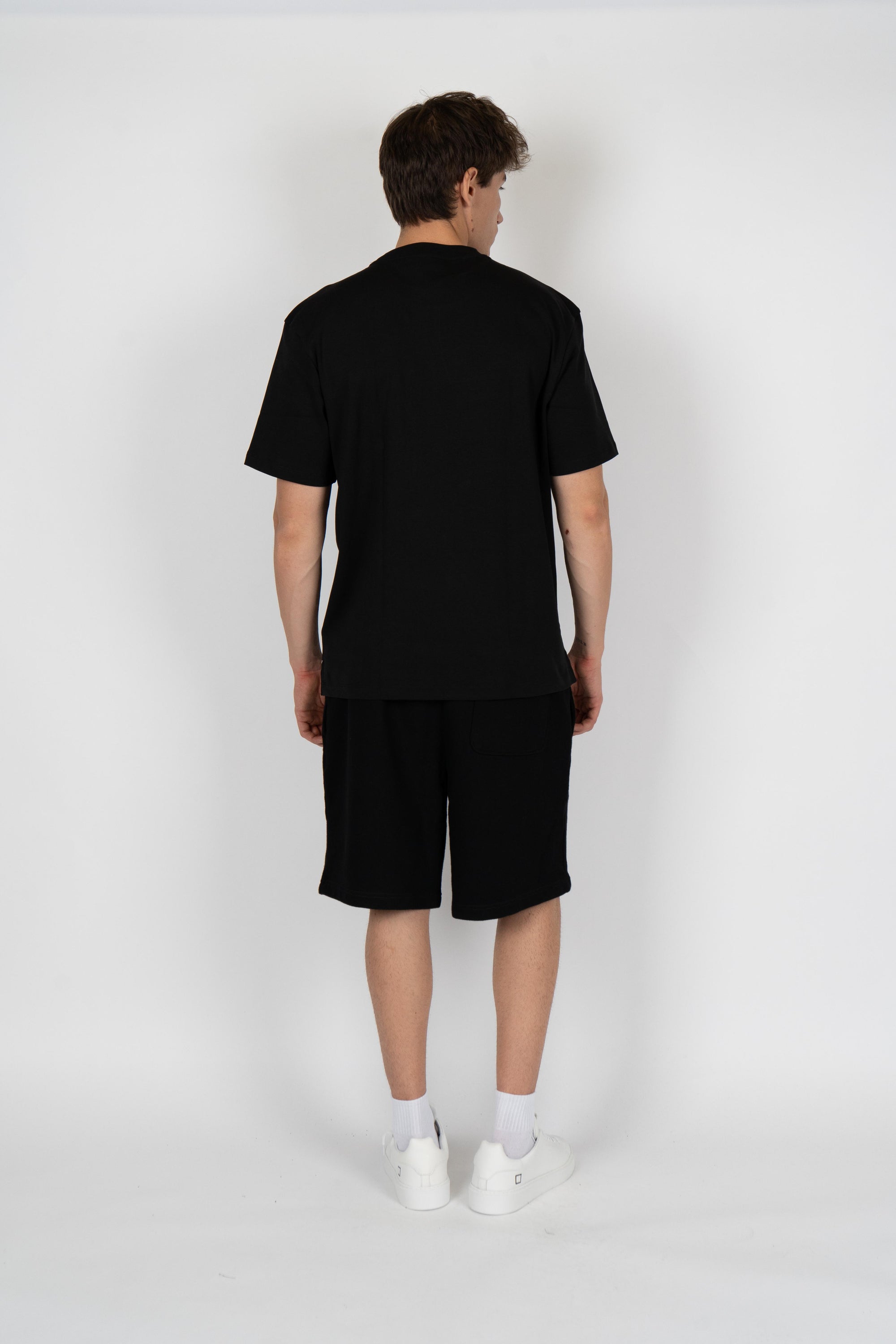 T-shirt in cotone intrecciato con tasca con zip 50542566 001 HUGO 