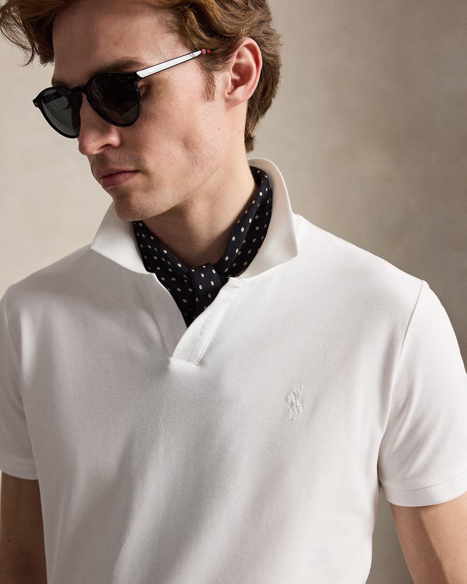 Polo in piqué stretch Custom Slim-Fit 710968951 002 POLO RALPH LAUREN 