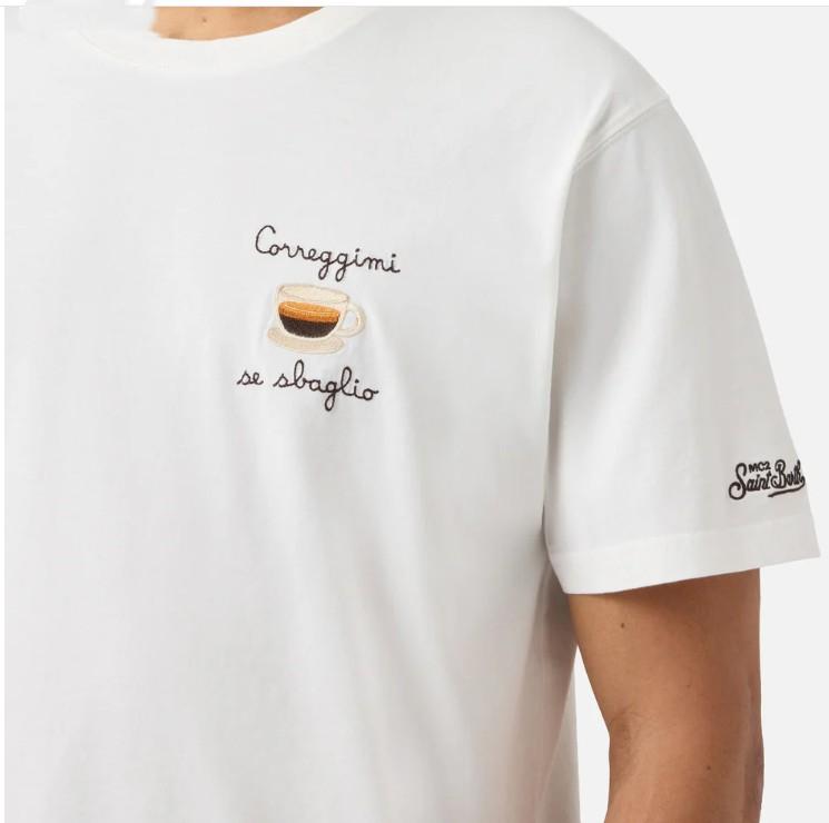 T-shirt Portofino con ricamo Correggimi Se Sbaglio POT0001 04452L MC2 SAINT BARTH 