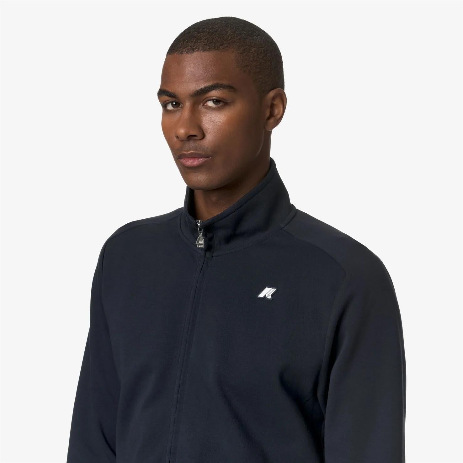 Giacca in pile athleisure da uomo blu K81369W K89 K-WAY 