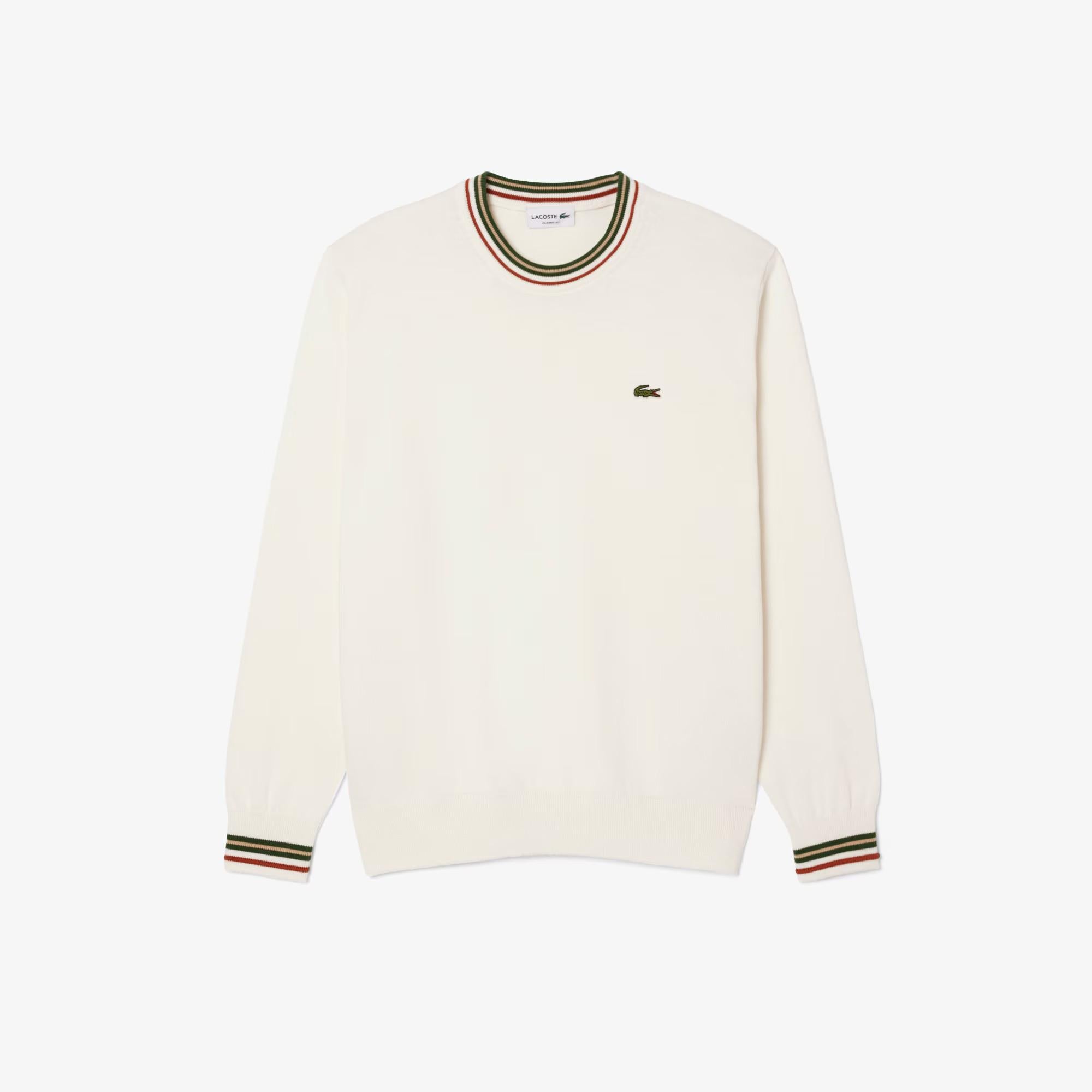 Maglione in jersey di cotone a righe AH5158 X0N LACOSTE 
