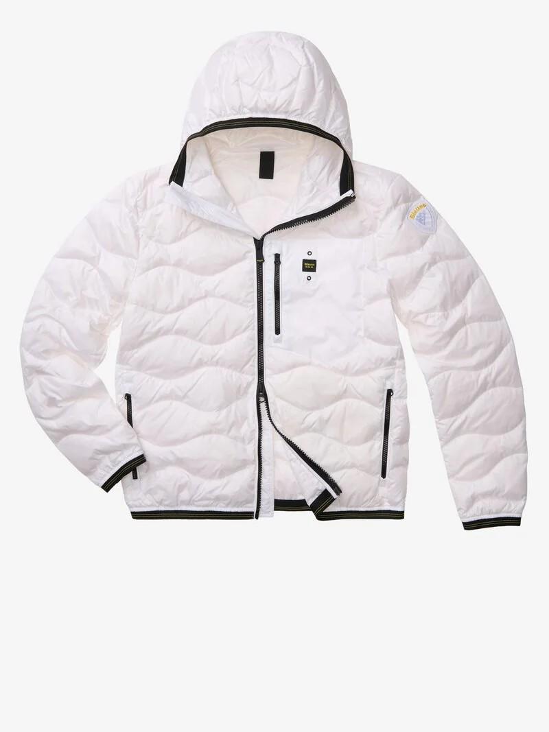 Piumino con cappuccio e taschina wave 26SBLUC03177 100 BLAUER 