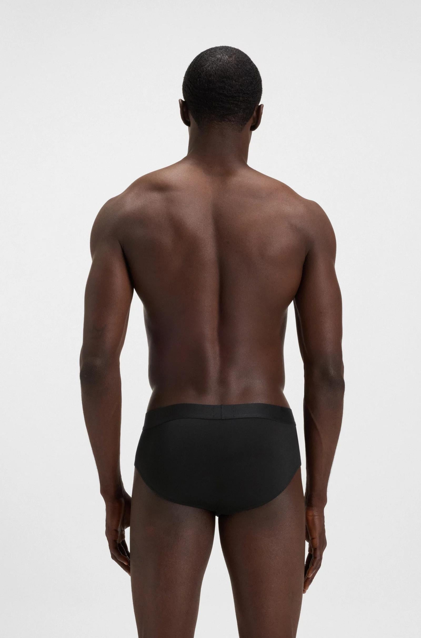 Slip in cotone elasticizzato con elastico in vita con logo in confezione da tre 50546561 001 BOSS 