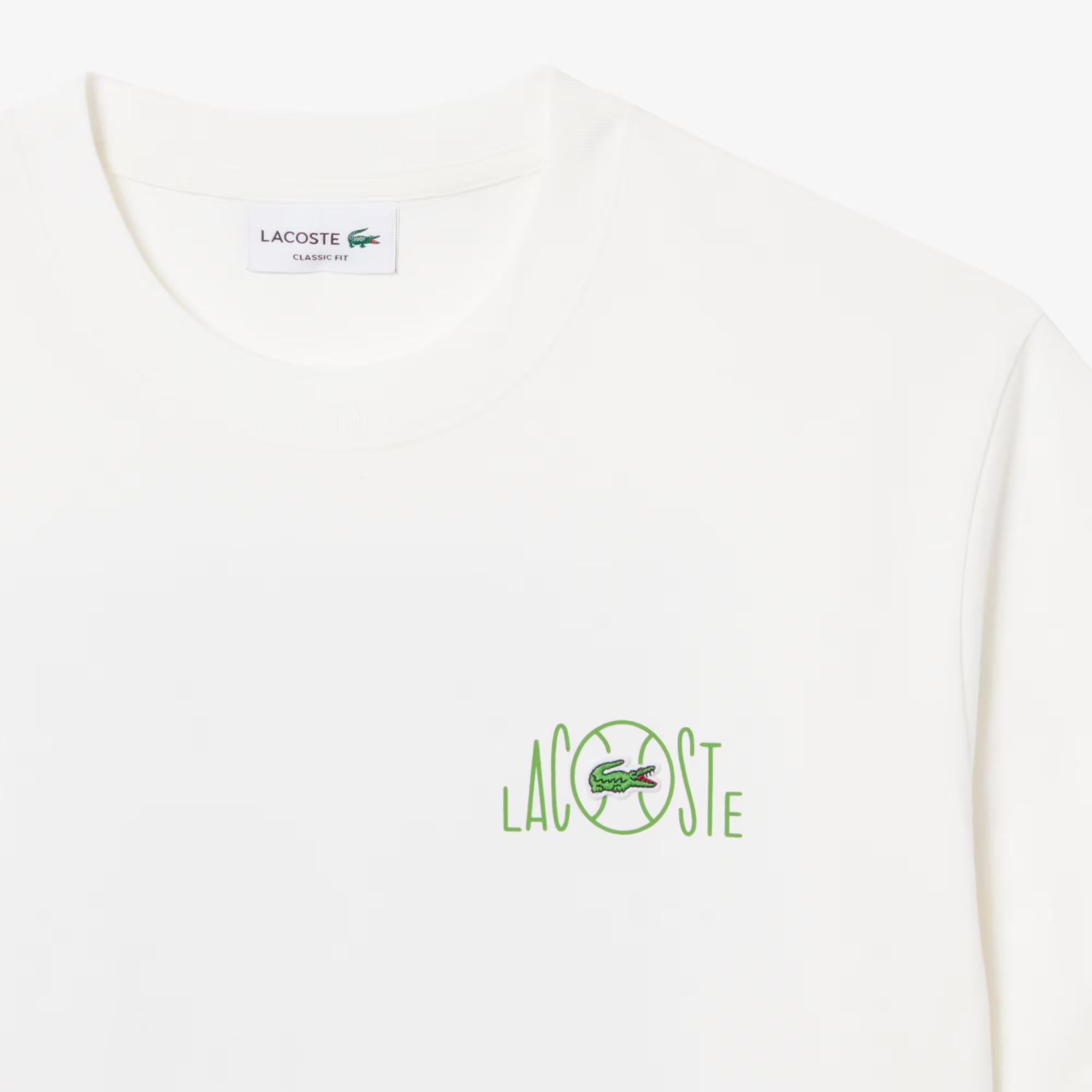 T-shirt in cotone con stampa TH2197 70V LACOSTE 