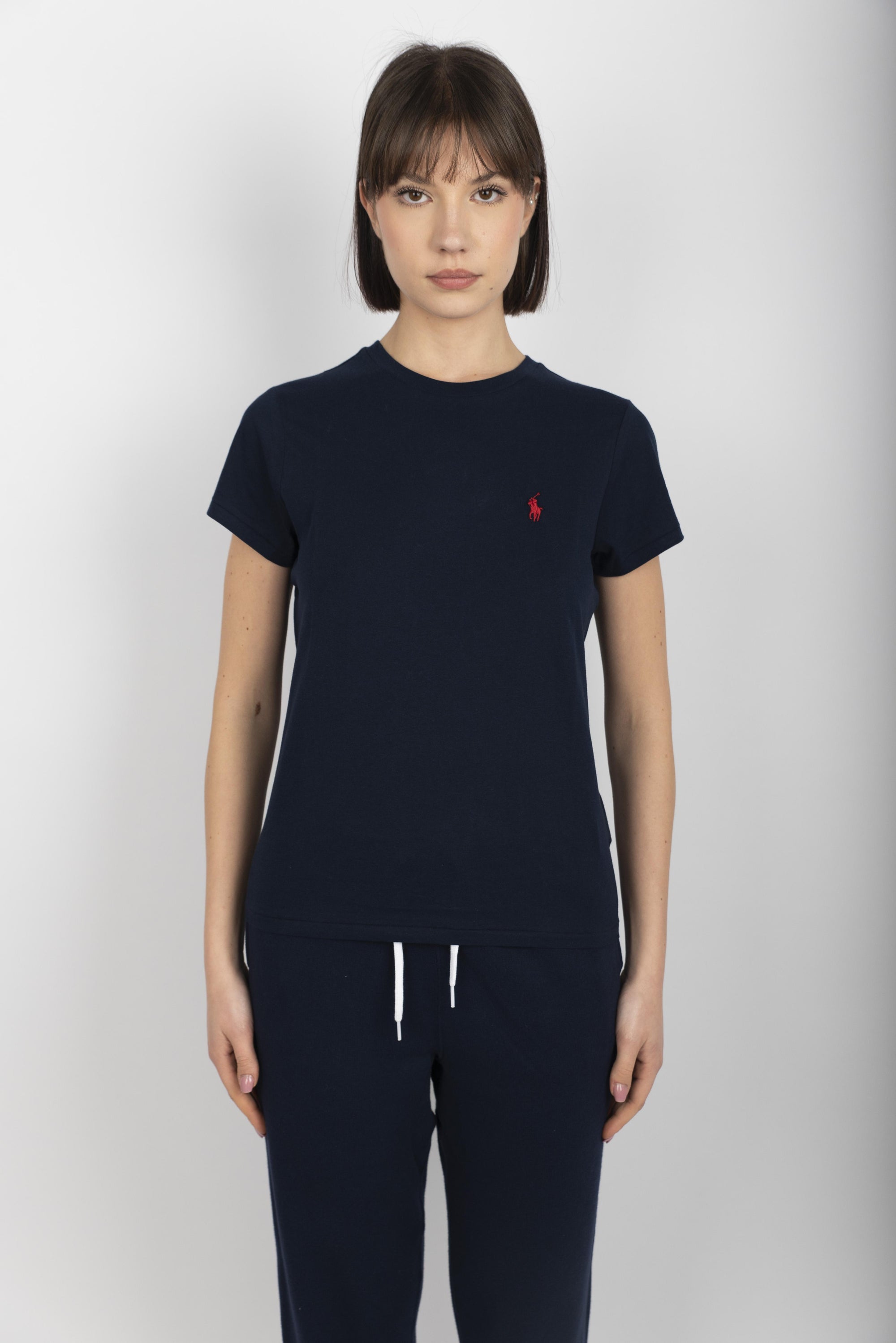 Maglia a girocollo in jersey di cotone cruise navy 211898698 006 POLO RALPH LAUREN 