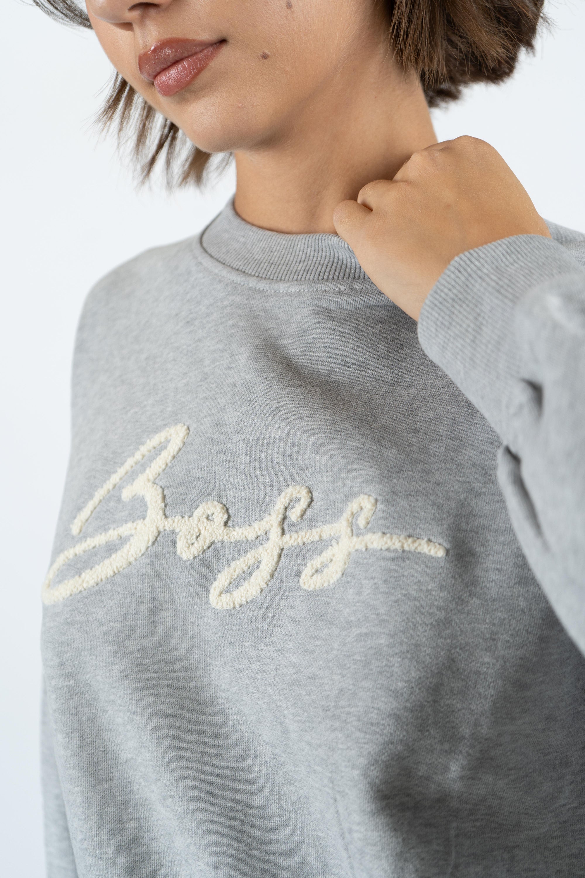 Felpa con logo e dettagli brillantinati 50547796 056 BOSS 