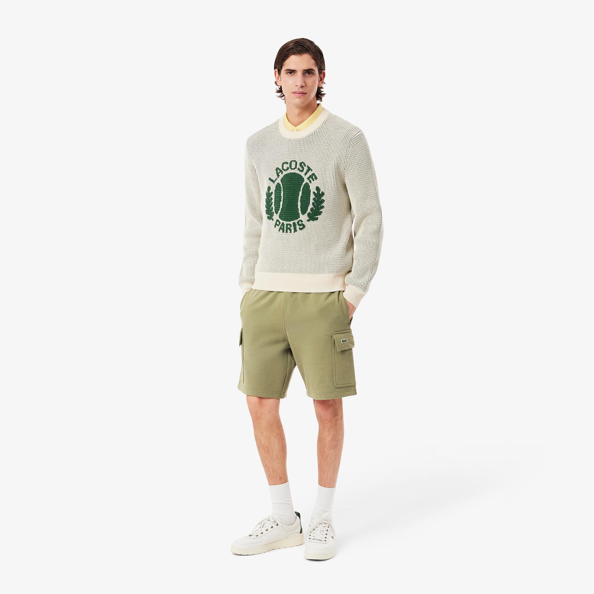 Shorts cargo in cotone felpato GH9743 BMY LACOSTE 