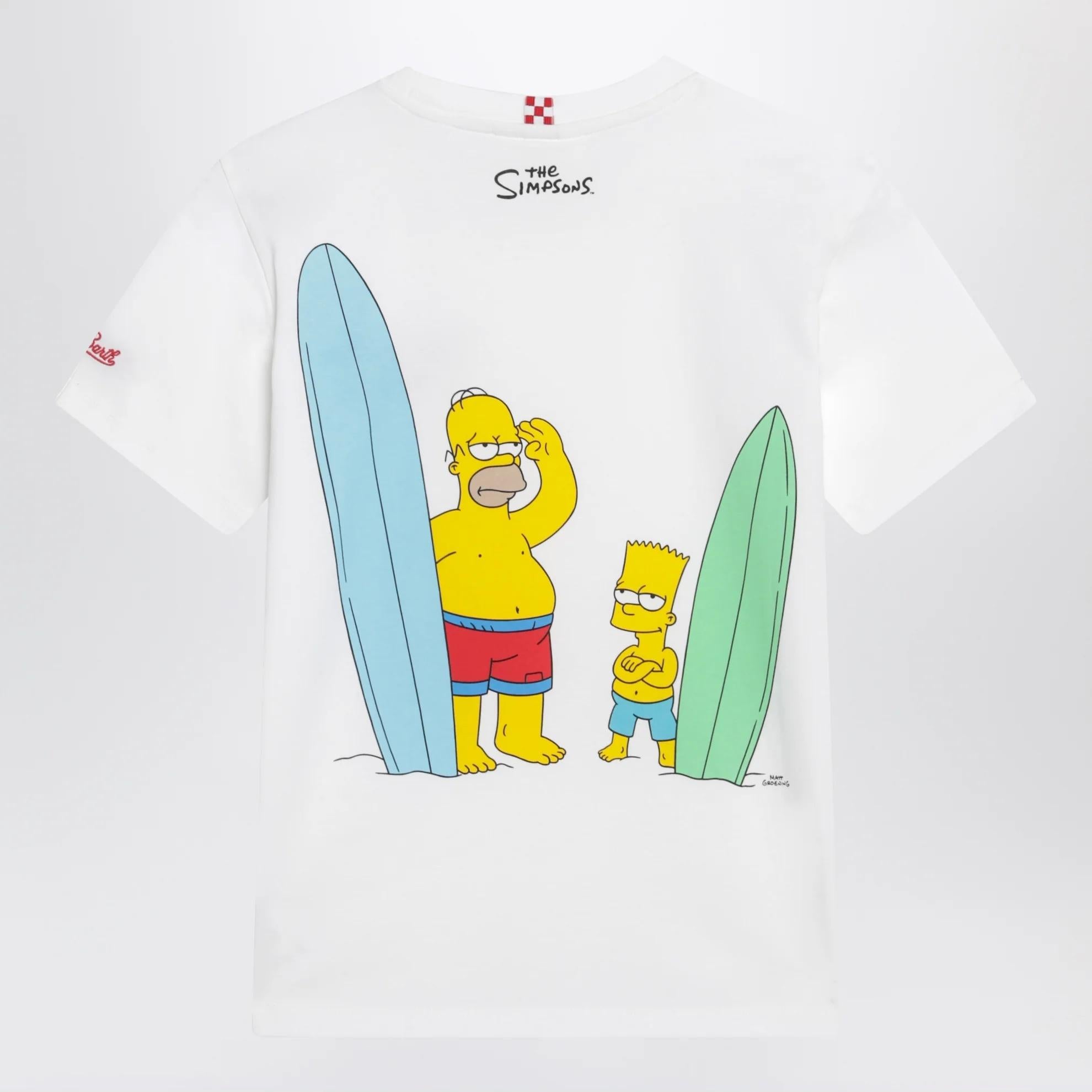 T-shirt con stampa The Simpsons Homer e Bart PRL0001 03570L MC2 SAINT BARTH 