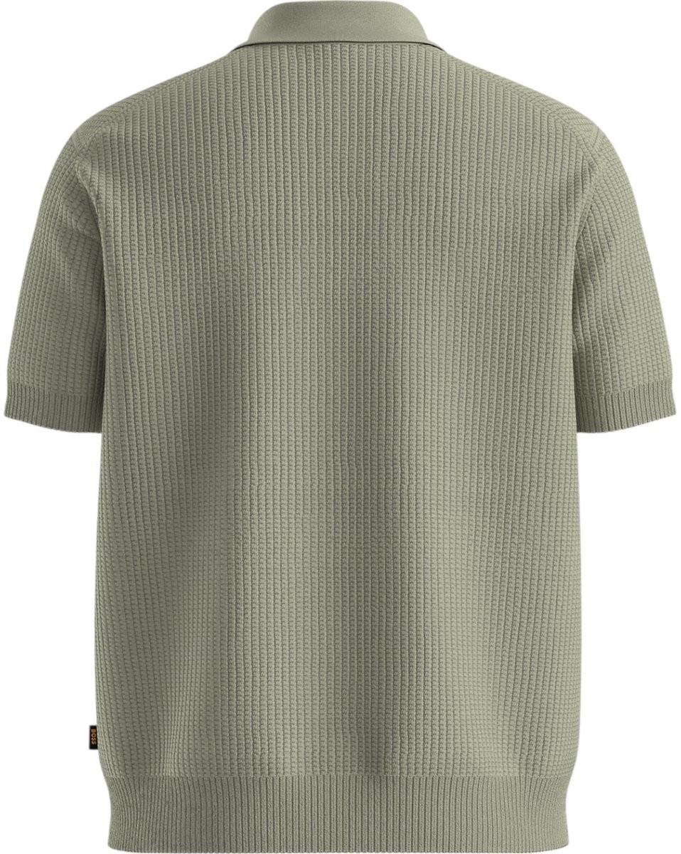 Polo in misto cotone in maglia testurizzata 50543670 370 BOSS 