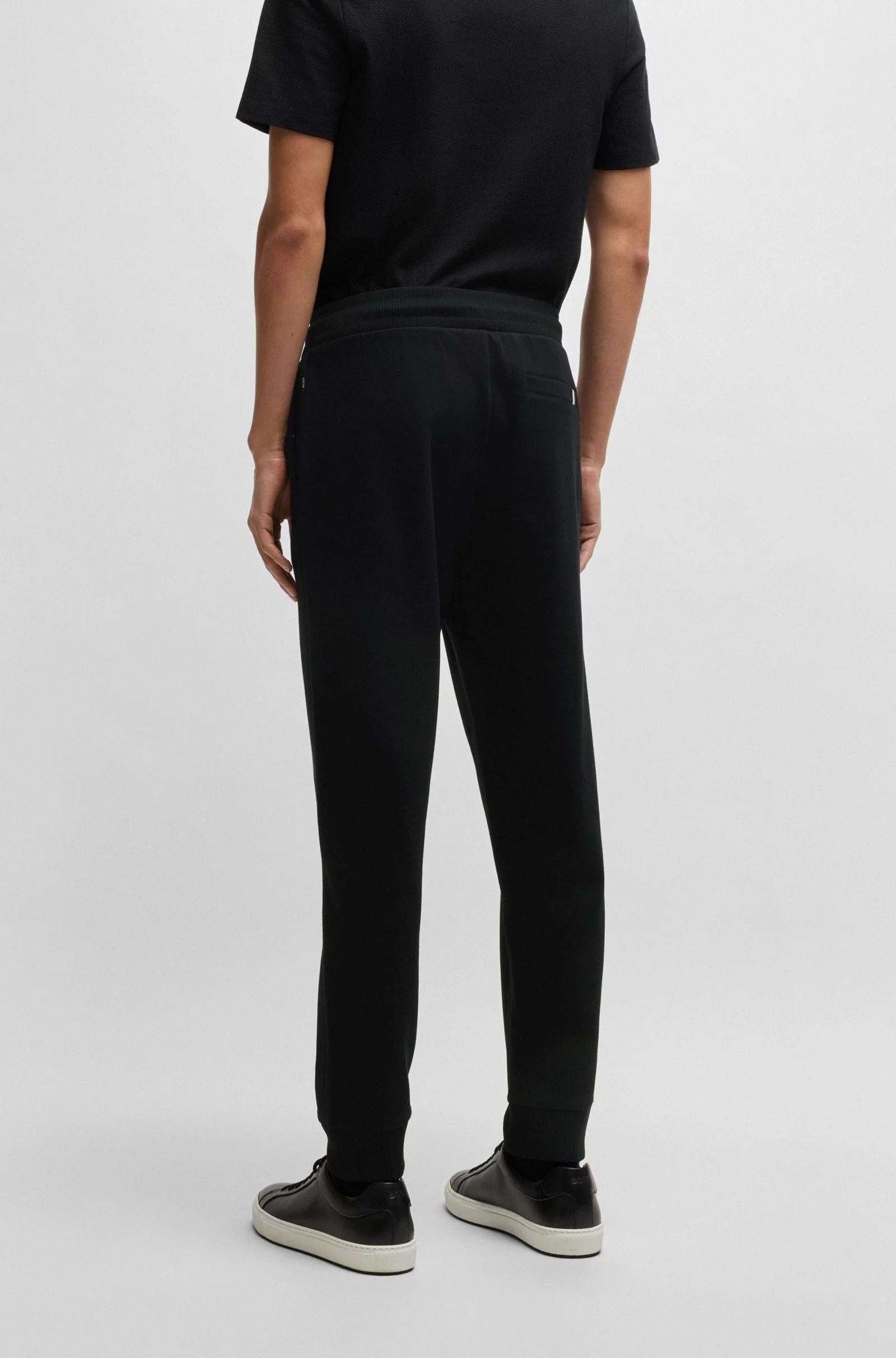 Pantaloni della tuta in cotone mercerizzato con elastico in vita a righe 50531856 001 BOSS 