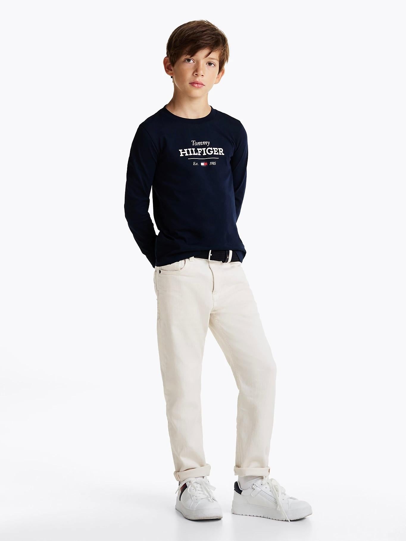 Longsleeve con logo KB0KB09633J C1G TOMMY HILFIGER 