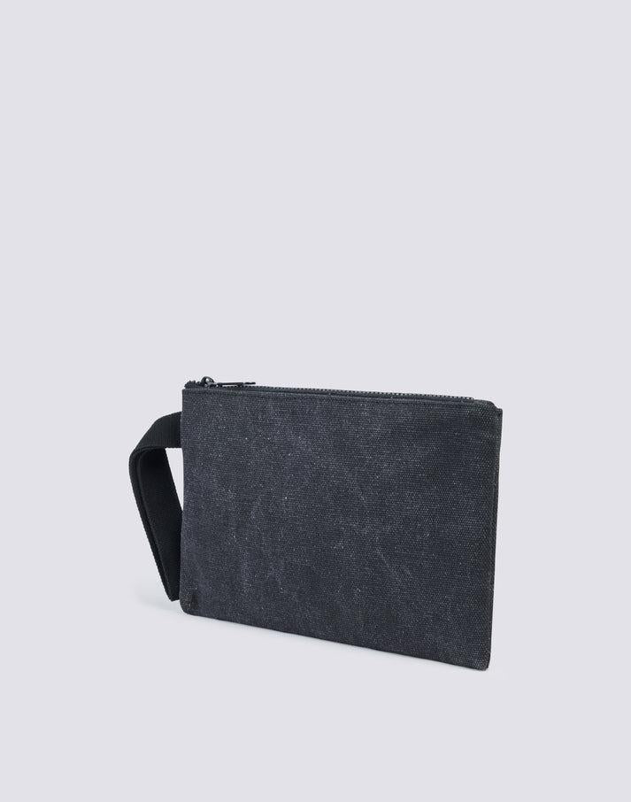 Pochette in cotone canvas stone washed nero AW716ABCV500 00400 SUNDEK 