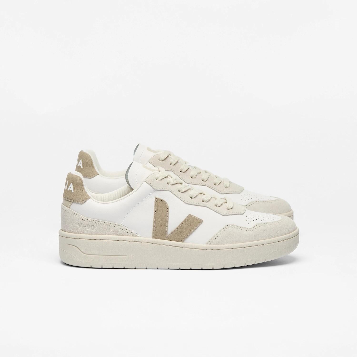 Sneakers V-90 leather white taupe VD2020 909 VEJA 