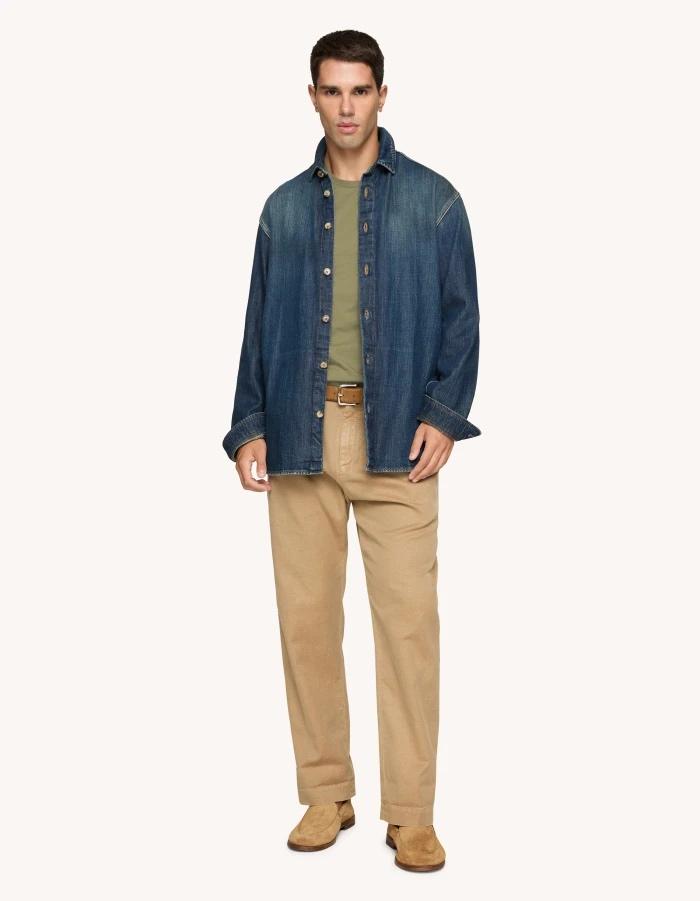 T-shirt girocollo regular con stampa US198JF0309UIT7 632 DONDUP 