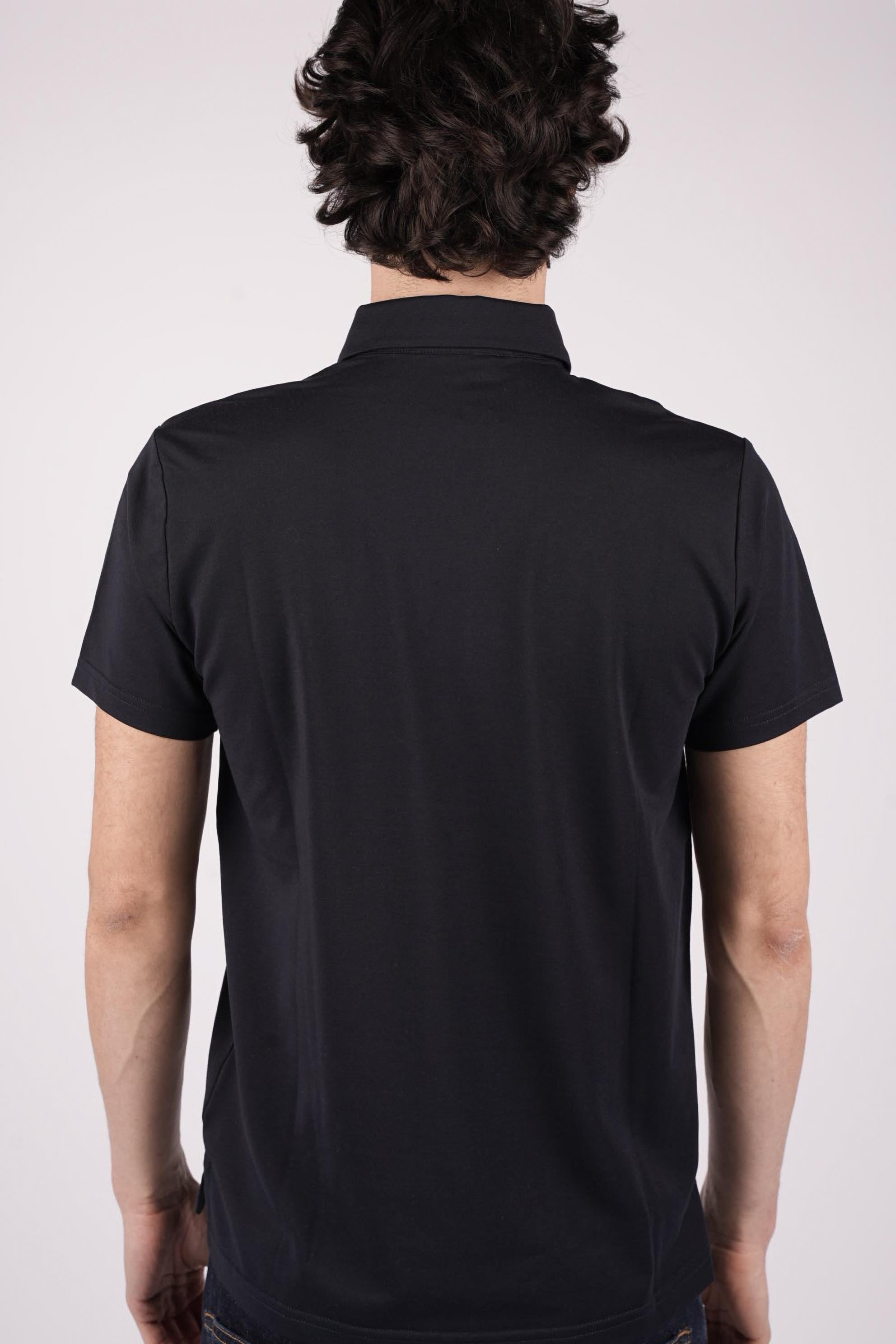 Polo in Piqué di cotone stretch Mezzola 02 PEU5471 215 PEUTEREY 