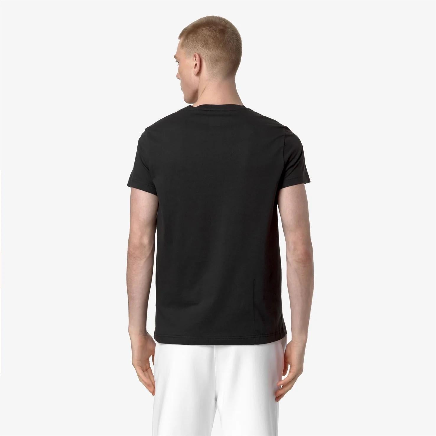 T-shirt unisex nero in cotone con logo K007JE0 USY K-WAY 