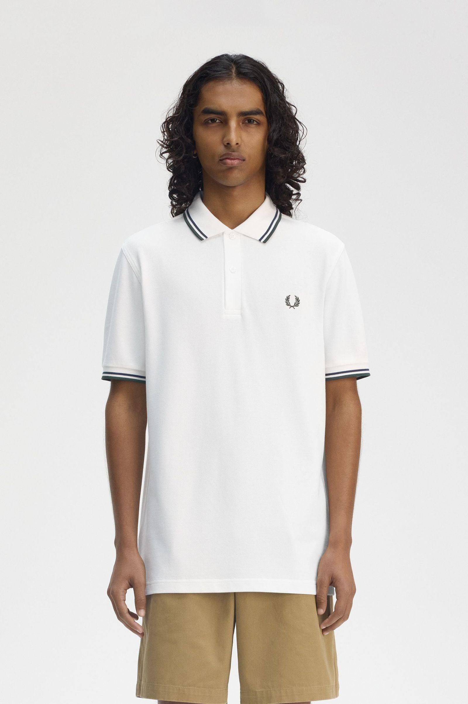 Polo pique' con doppia riga M360053 Y23 FRED PERRY 