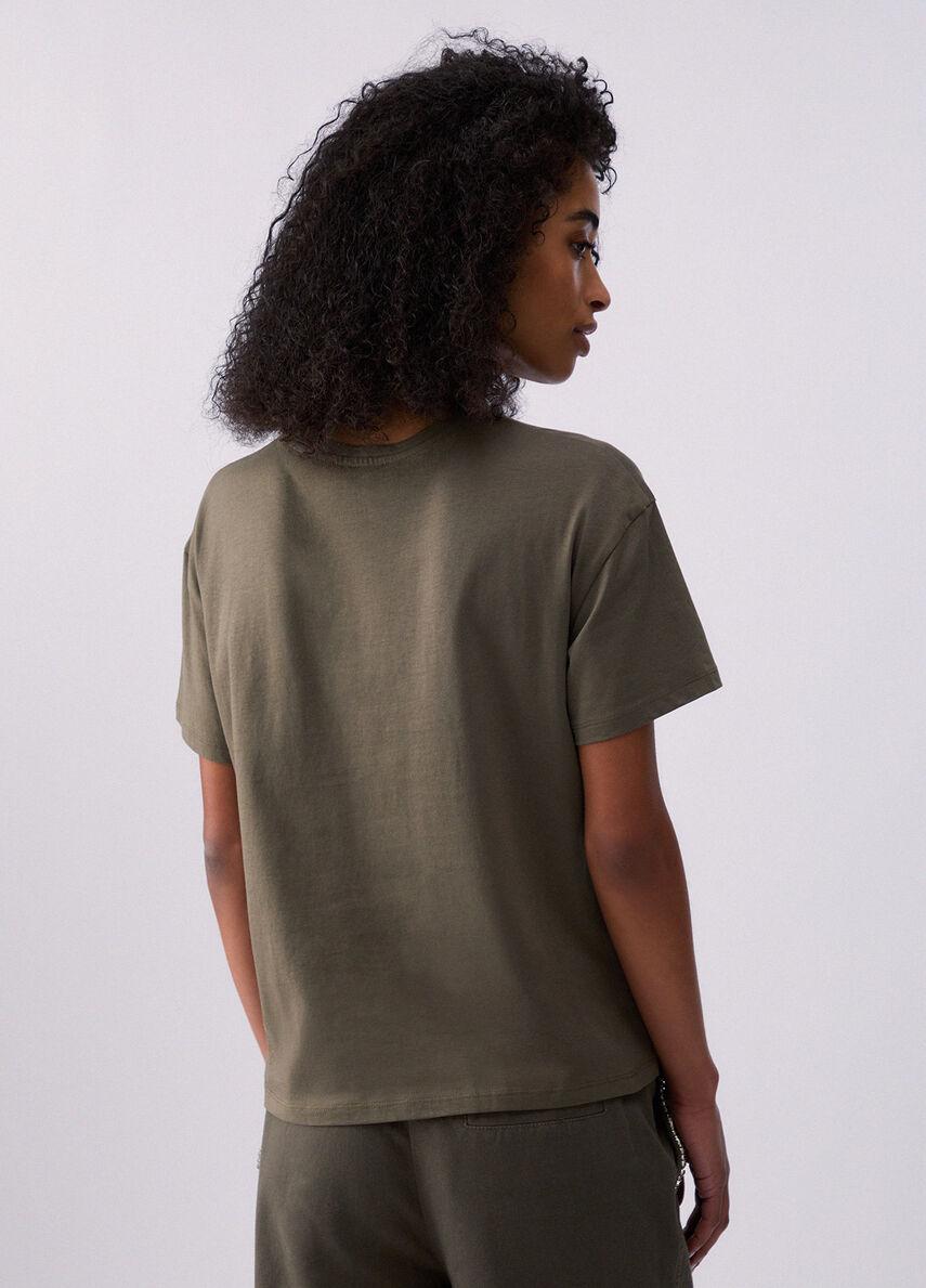 T-shirt con applicazioni gioiello WA6238JS923 P9330 LIU JO WHITE1 