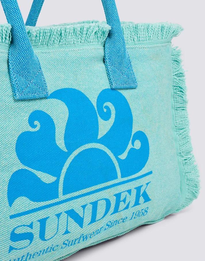 Tote bag con effetto stone washed AW908ABCA600 A7301 SUNDEK 