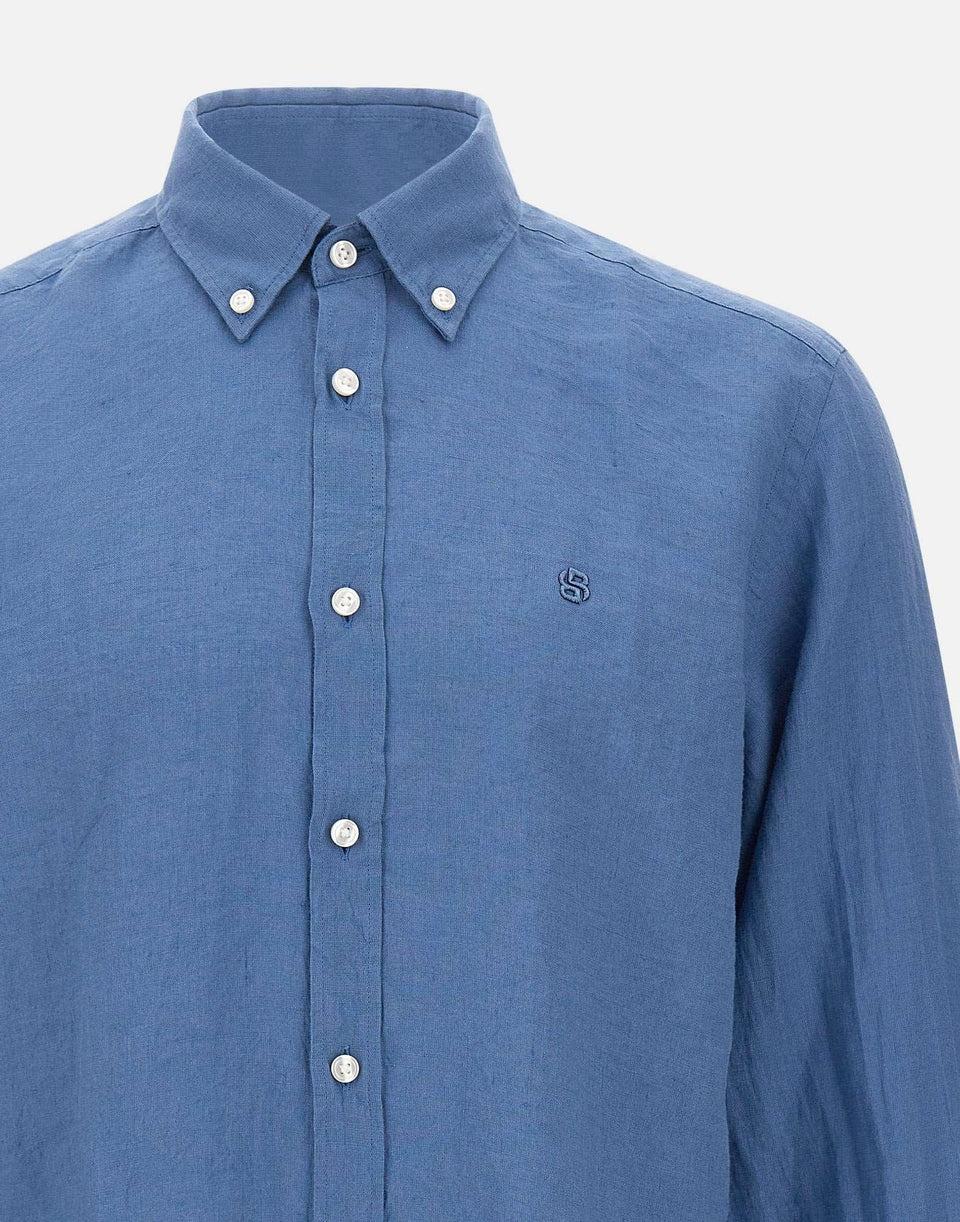 Camicia Liam in lino 50556077 459 BOSS 