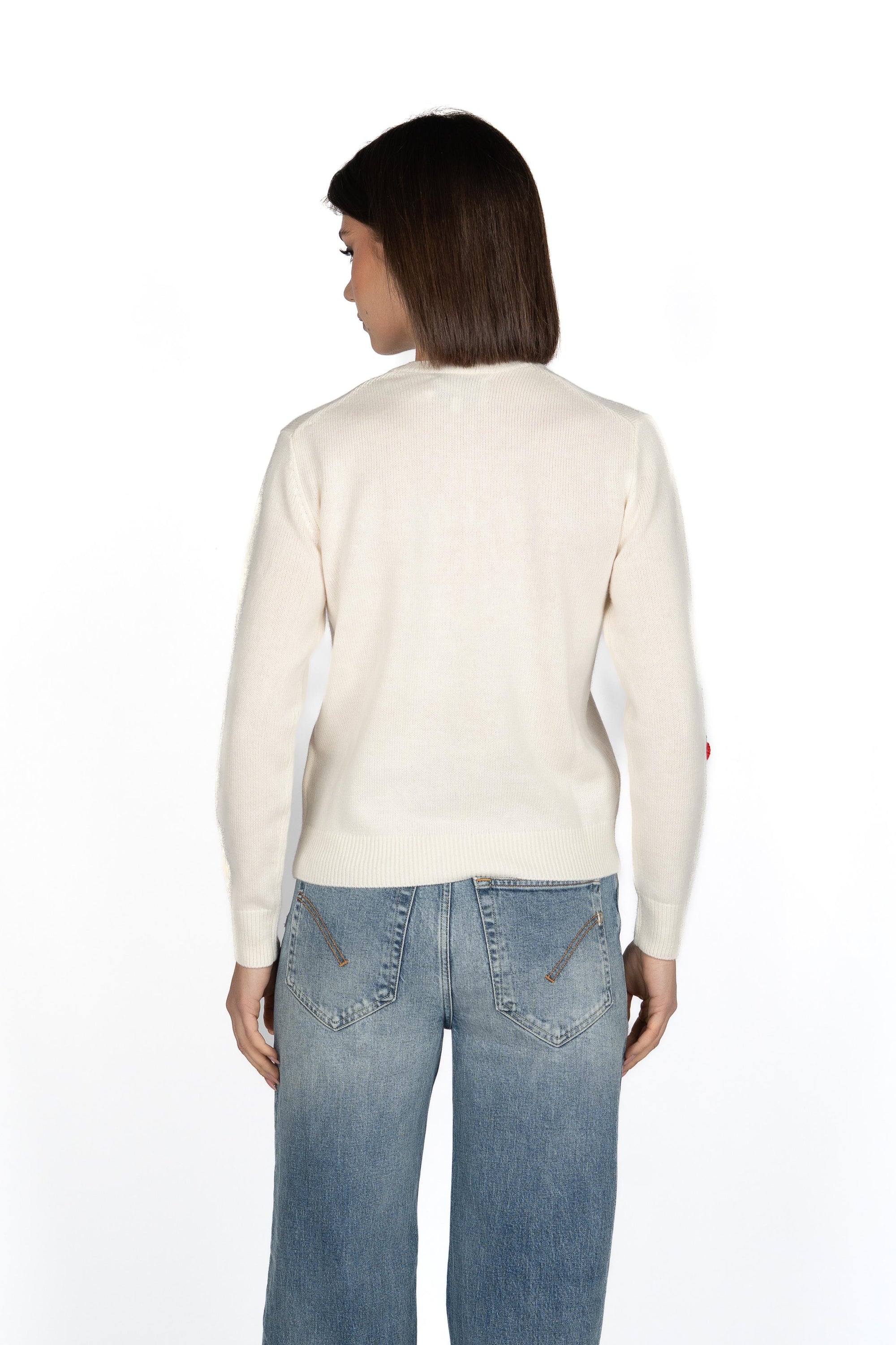 Maglione New Queen con applicazioni ciliegie QUE0010 02380I MC2 SAINT BARTH 